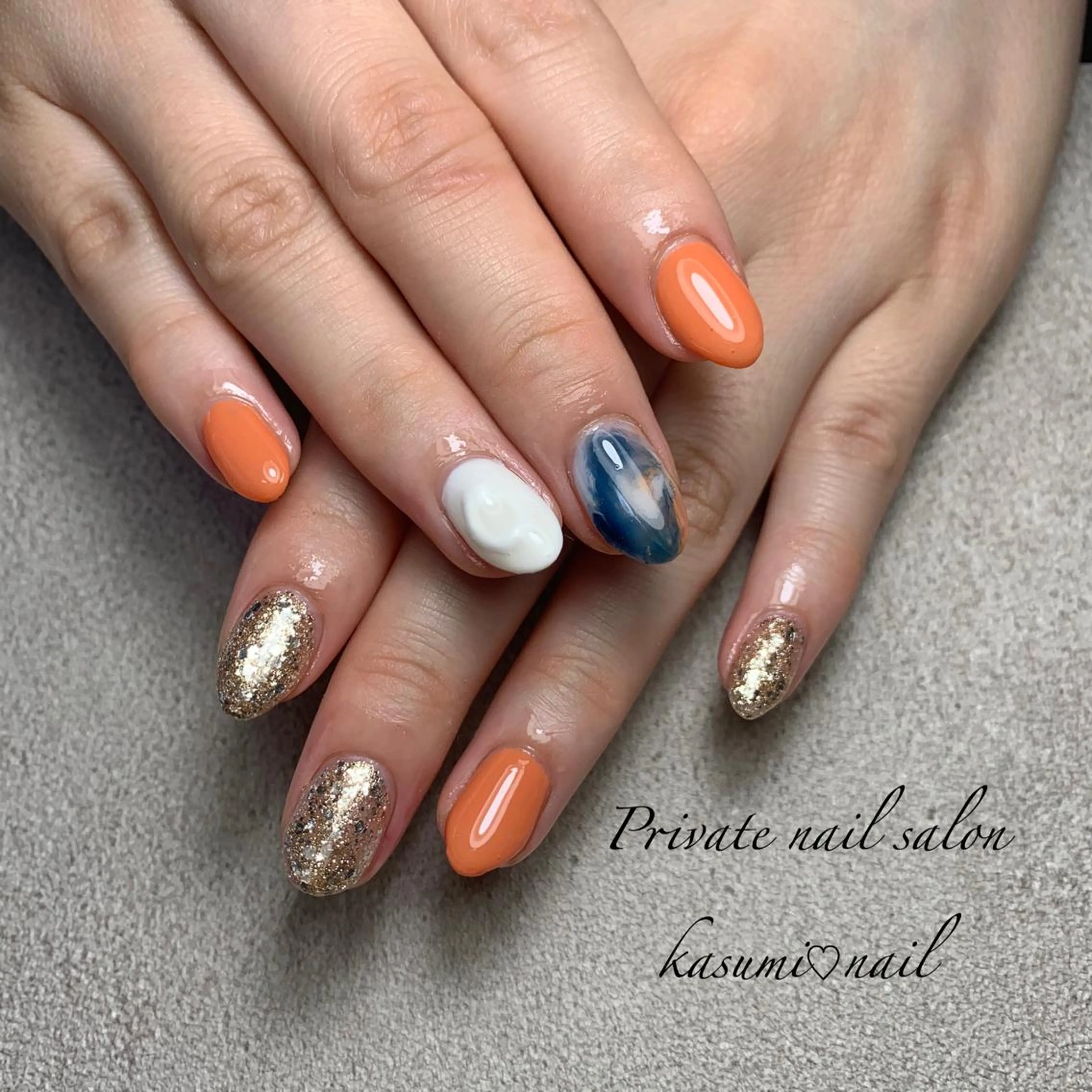 ネイル アートネイル フットネイル ジェルネイル マグネットネイル 大理石ネイル(マーブル) KASUMI♡ Nailのネイルデザイン