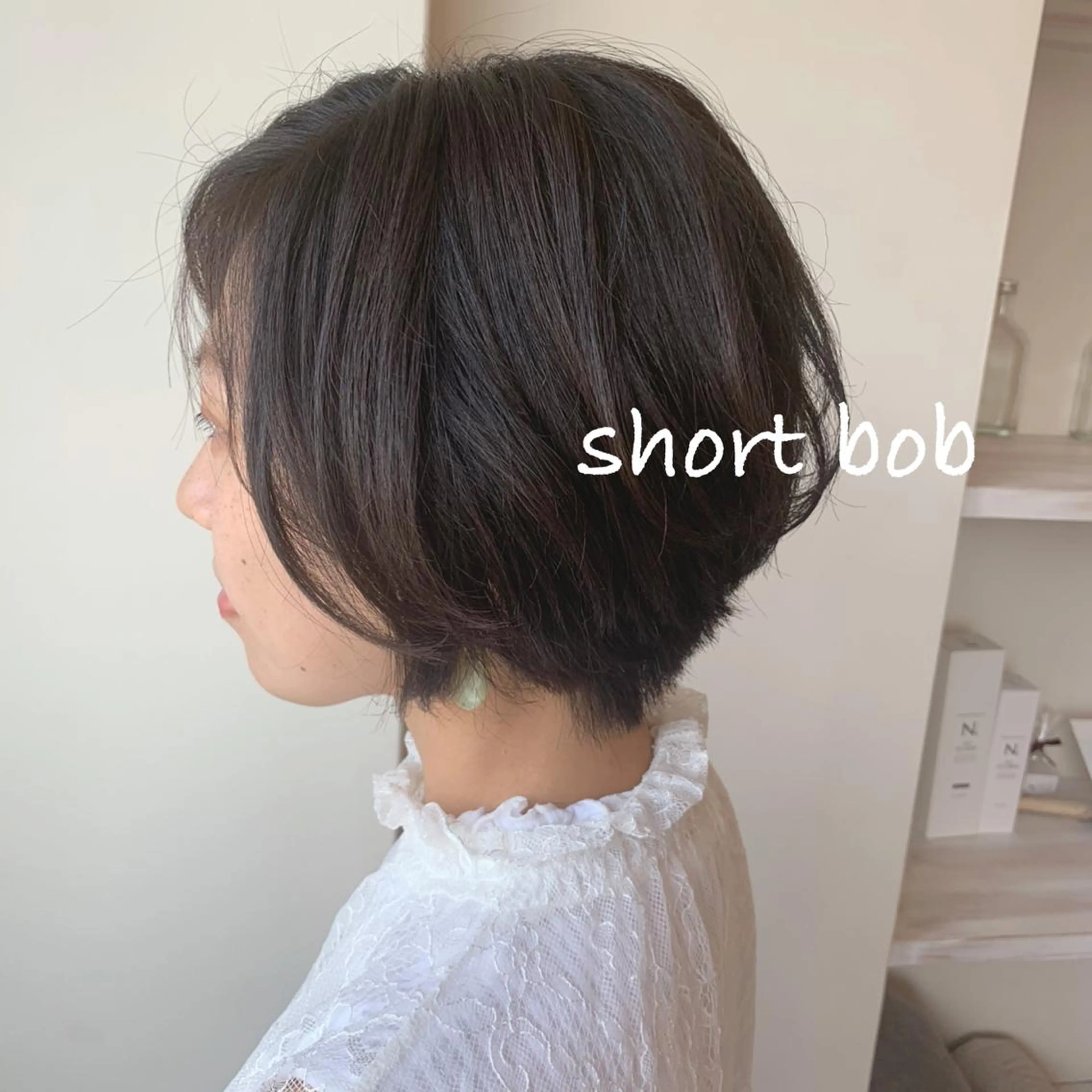 ショート ショートボブ ボブ ショートヘア ボブウルフ／ボブ Satsuki【名駅のヘアスタイル