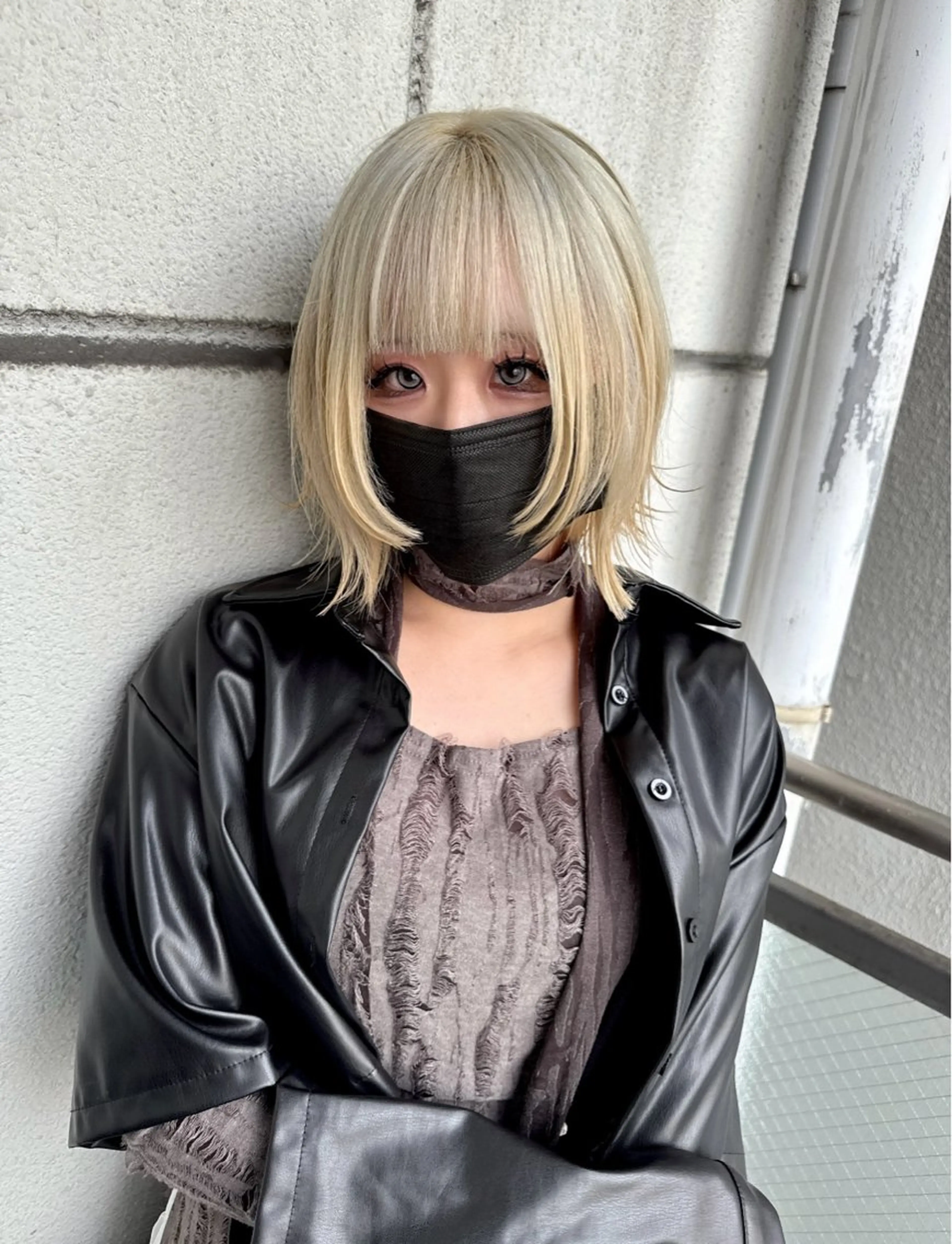 ショート カラー 切りっぱなしボブ ショートボブ ハンサムショート ベリーショート バレイヤージュ 【.ico】心斎橋/ ウルフ/飛田ゆうきのヘアスタイル