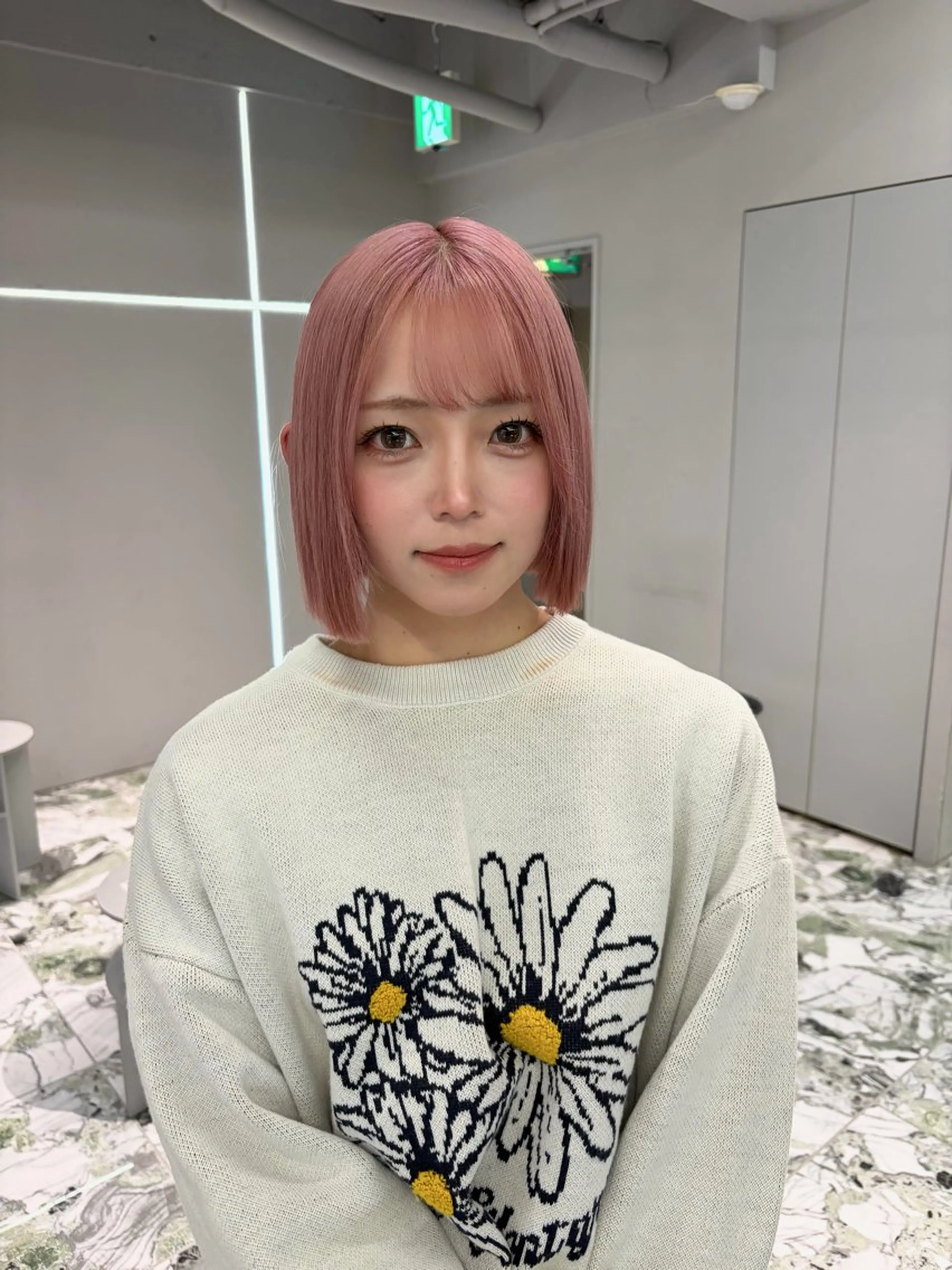 カラー ベージュカラー ピンクカラー ピンクベージュ GEM/ hinanaのヘアスタイル