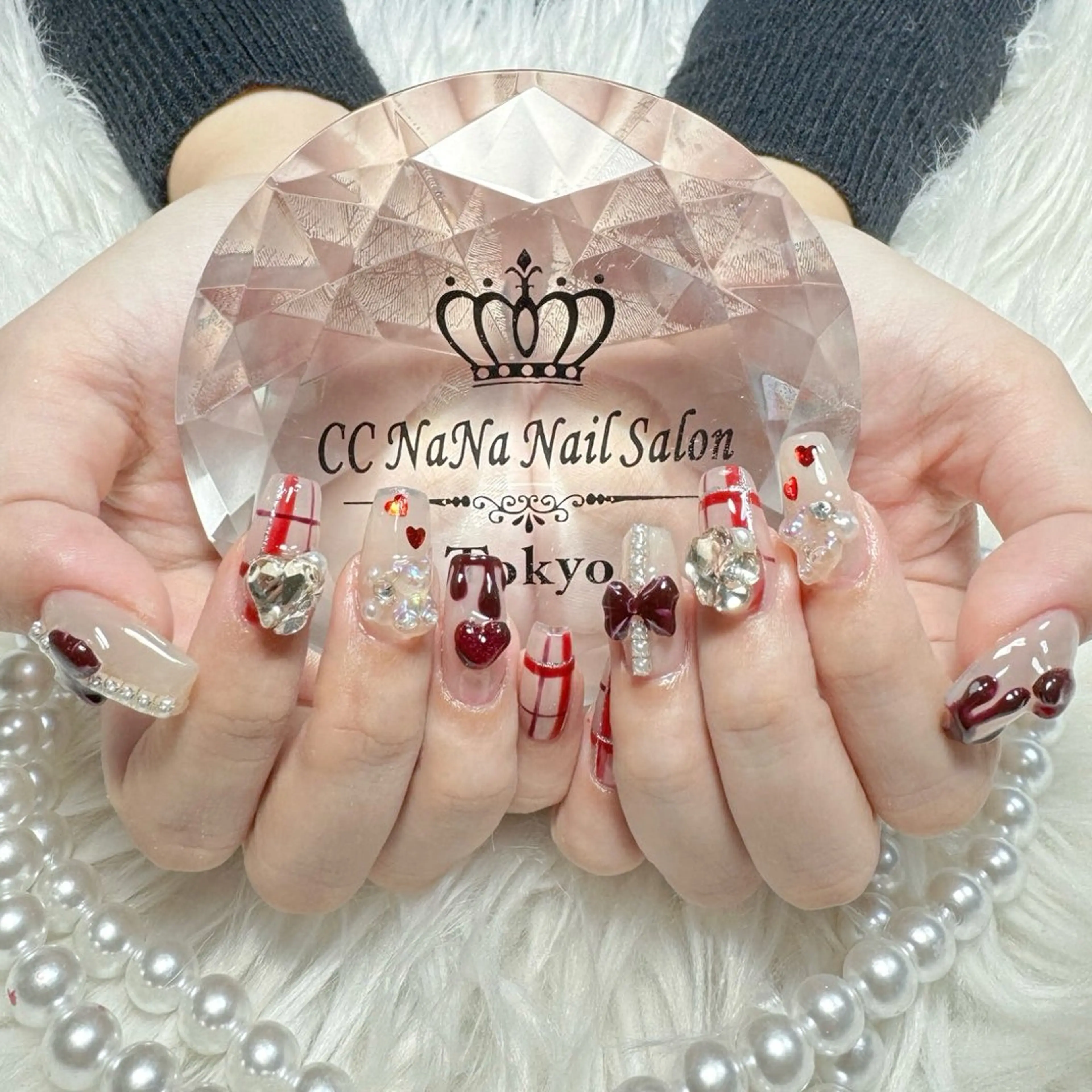 ネイル チークネイル フラッシュネイル ハート キラキラネイル 韓国ネイル ハンドネイル 💎CC・NaNa 韓国風ネイル🌙Cのネイルデザイン