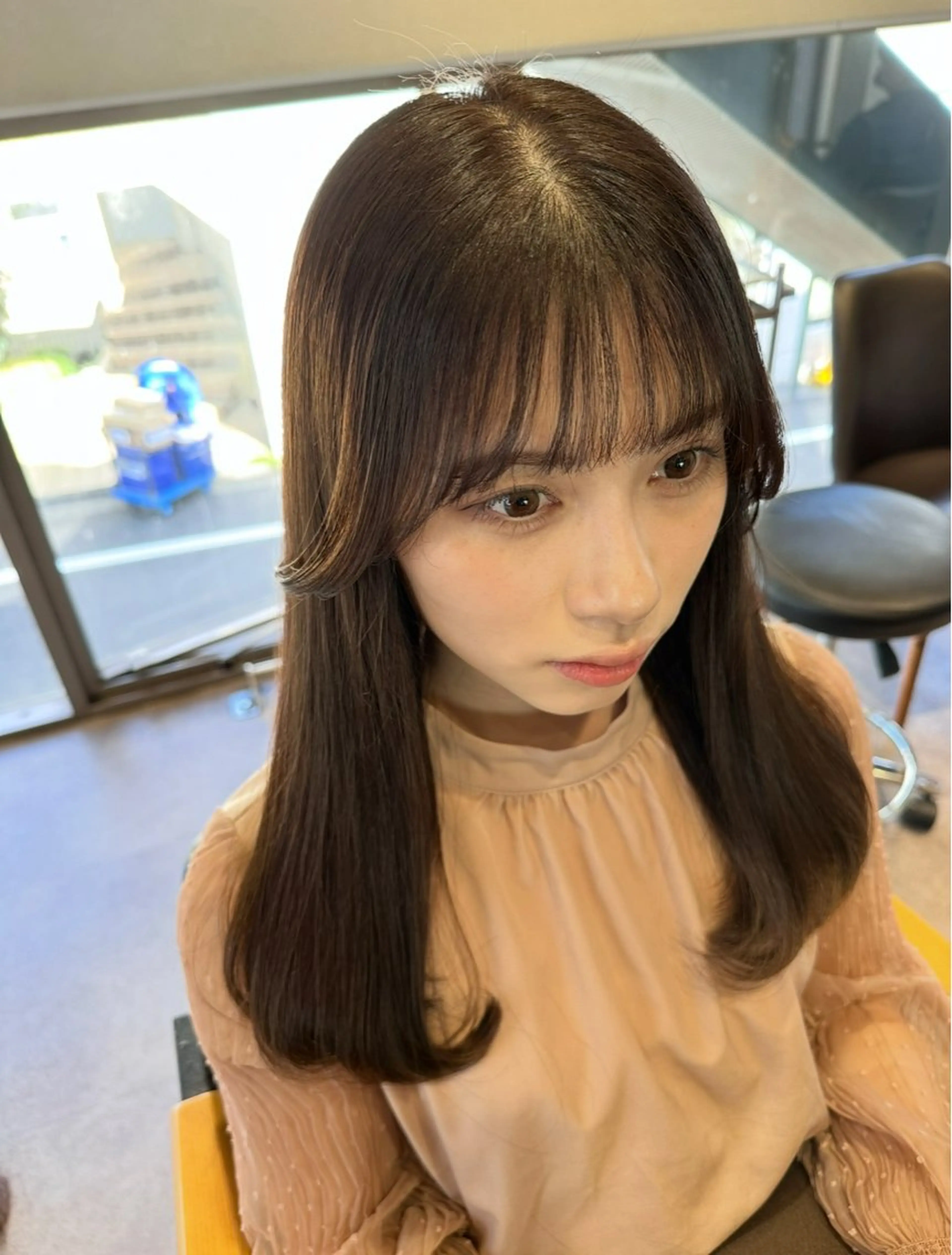 セミロング カラー カット ヘアカラー 縮毛矯正 韓国風/オシャレ /縮毛矯正/滝口琴未のヘアスタイル