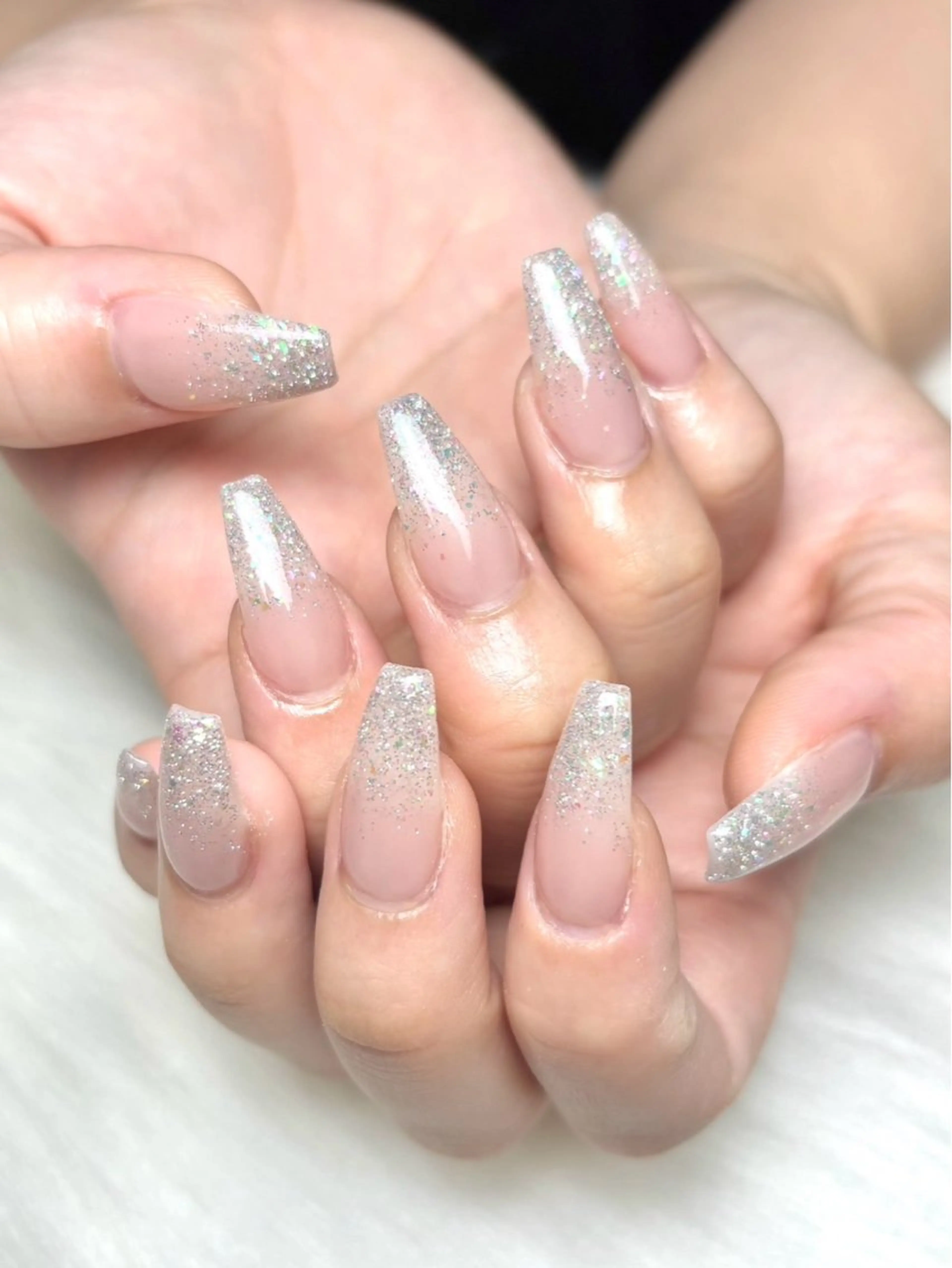 ネイル グラデーション ラメ(グリッター) ラメグラデーション ハンドネイル 中島 沙知のネイルデザイン