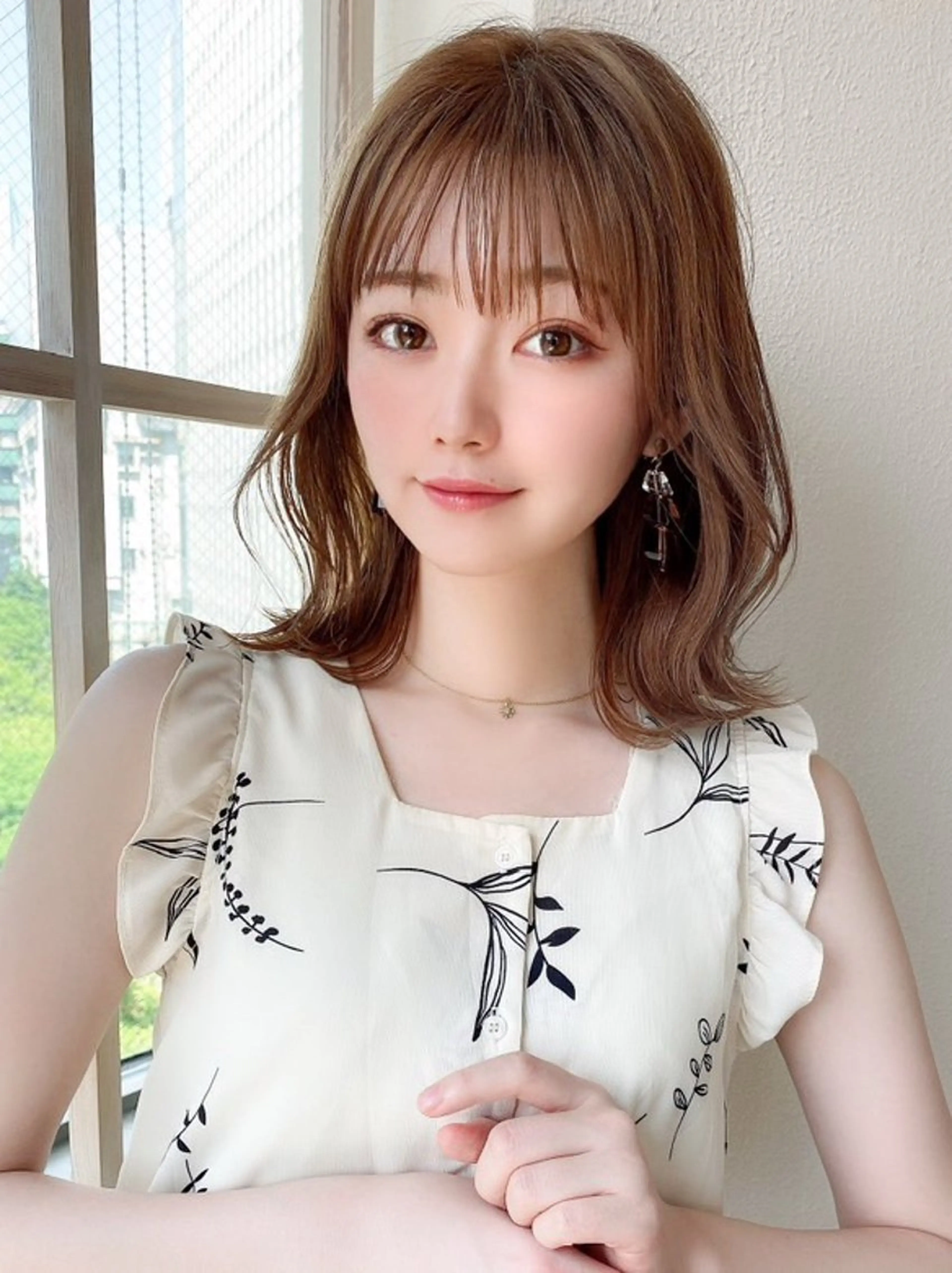 ミディアム 似合わせ×透明感カラ ーなら🎀マリアのヘアスタイル