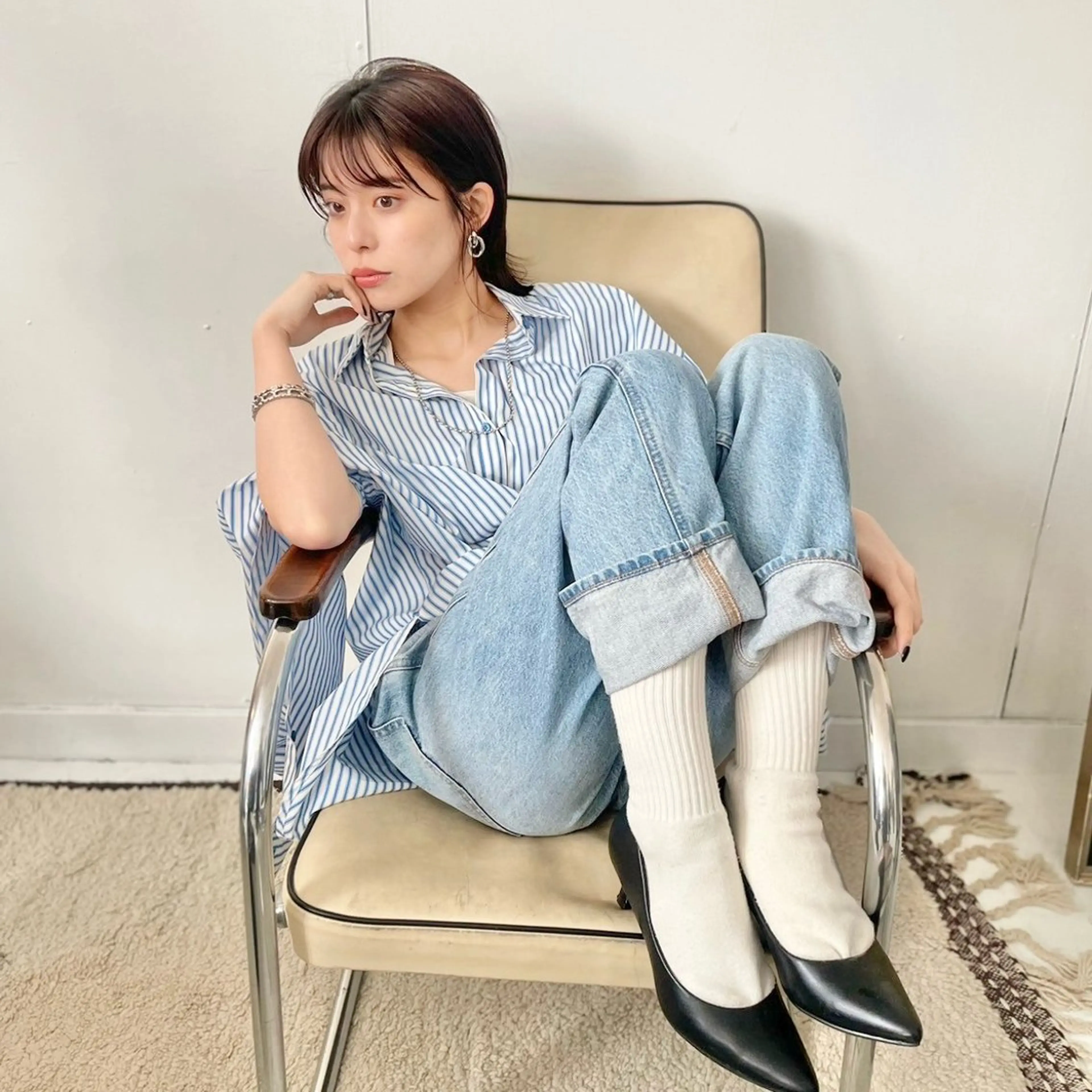 ミディアム 髙橋 茉南のヘアスタイル