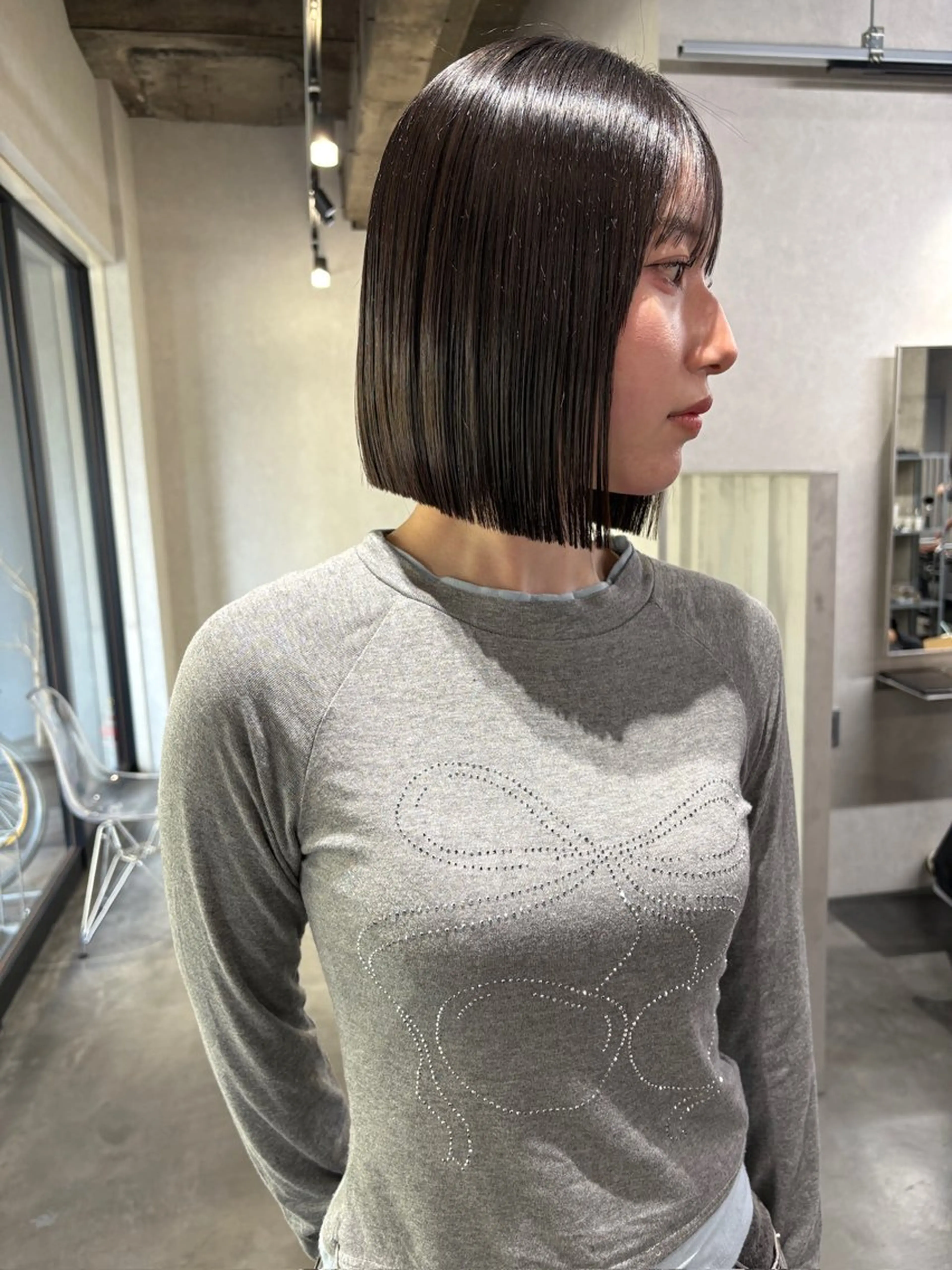 ショート カット 縮毛矯正 ofF élua所属・🌵ボブ/切りっぱな し/ショート藤長芽生のヘアスタイル