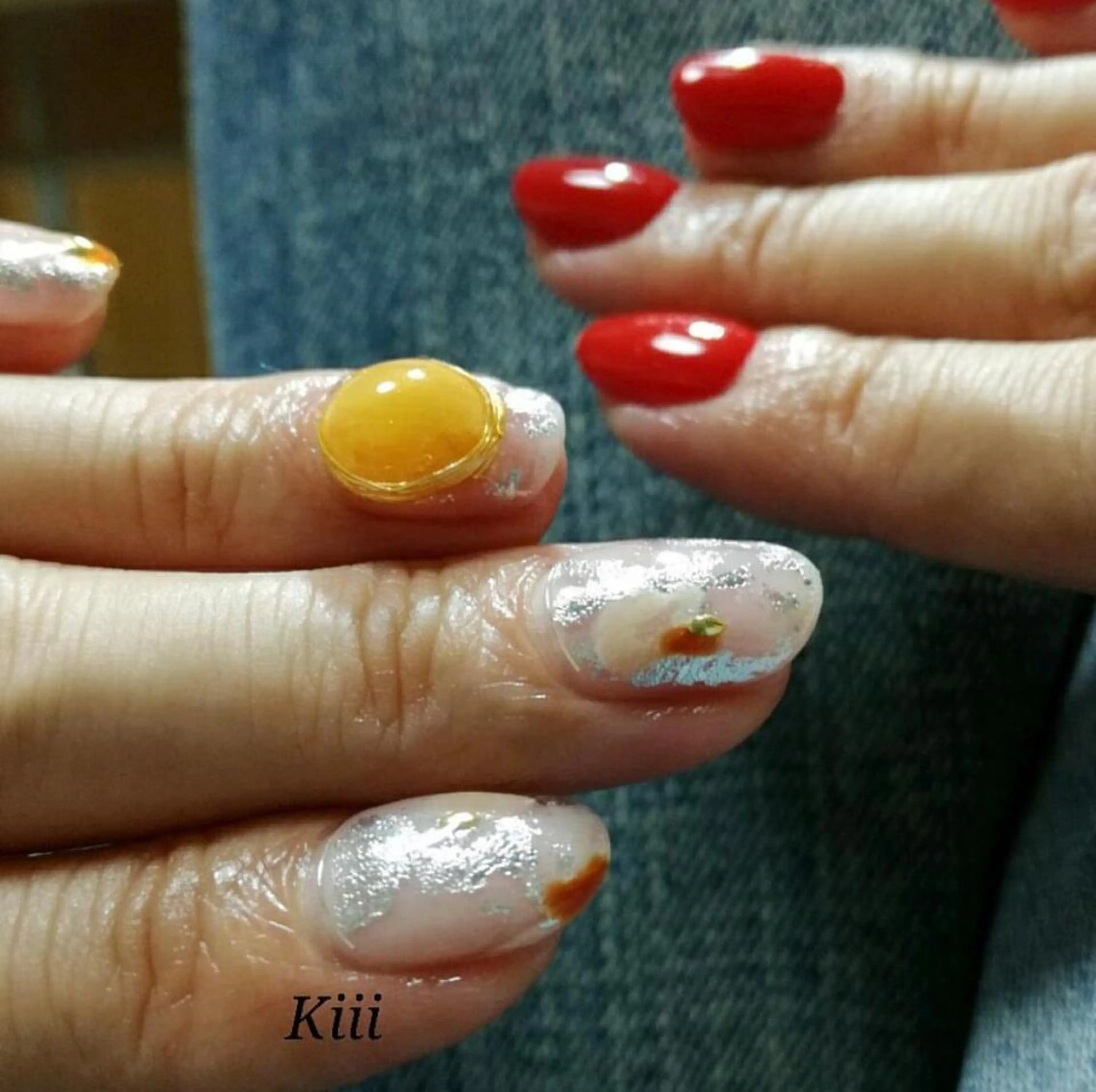 ネイル ハンドネイル フットネイル kiii.__ ✴︎*のネイルデザイン