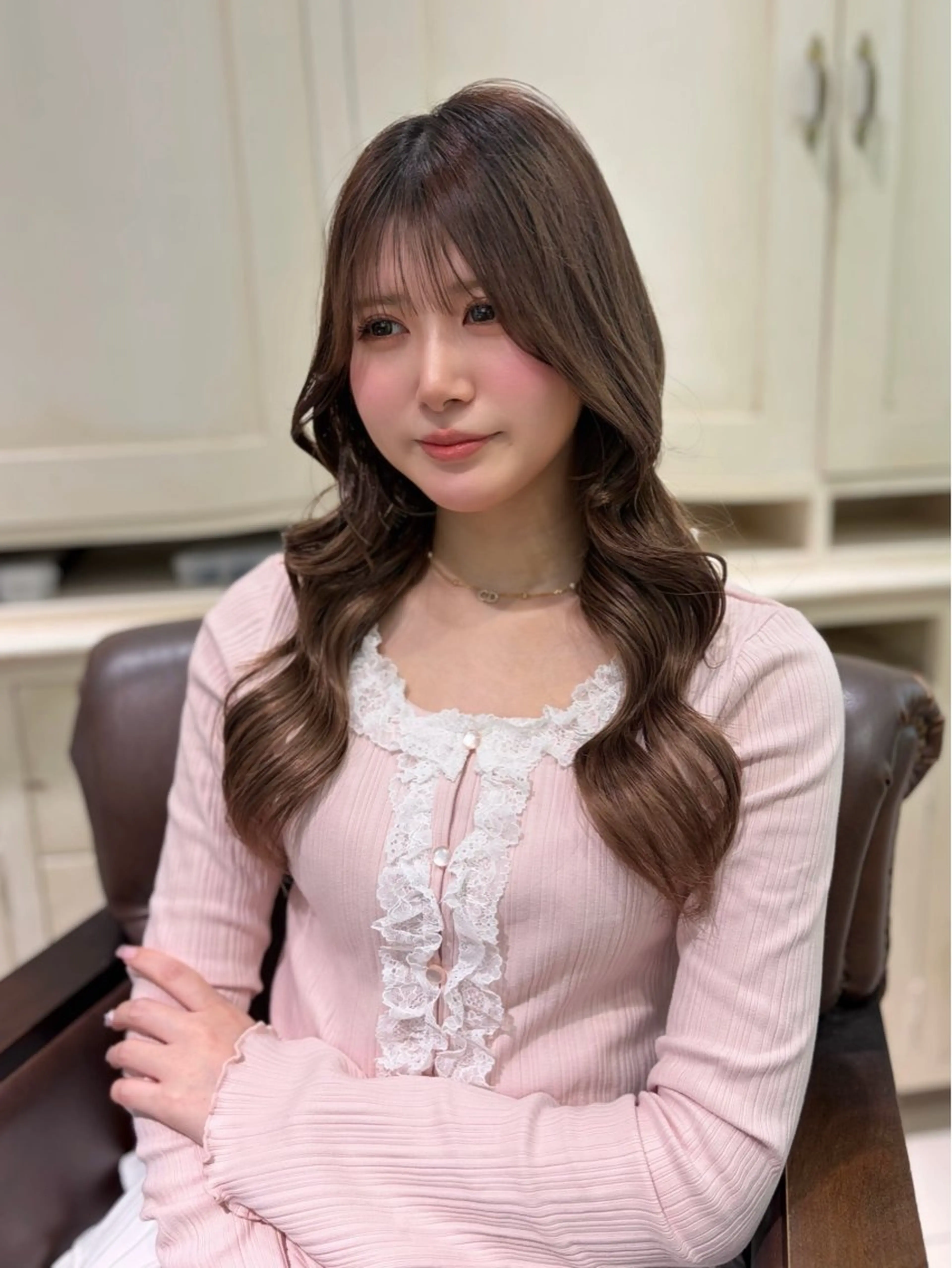 ロング カット ヘアカラー トリートメント 髪質改善🫧透明感 カラー💞はな🎀のヘアスタイル