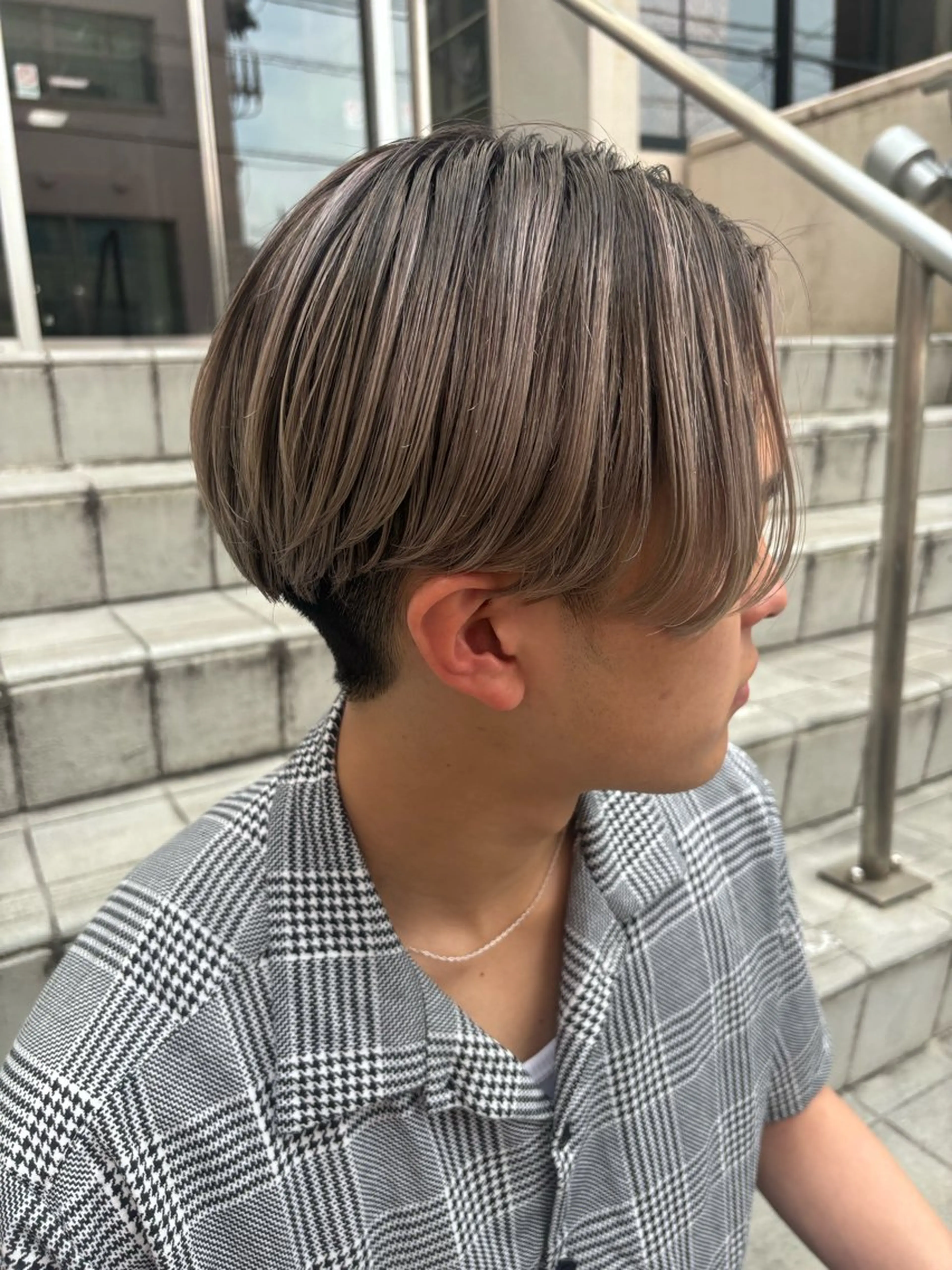 ミディアム レイヤーカット メンズパーマ/新潟駅 NOBUTA🔥のヘアスタイル