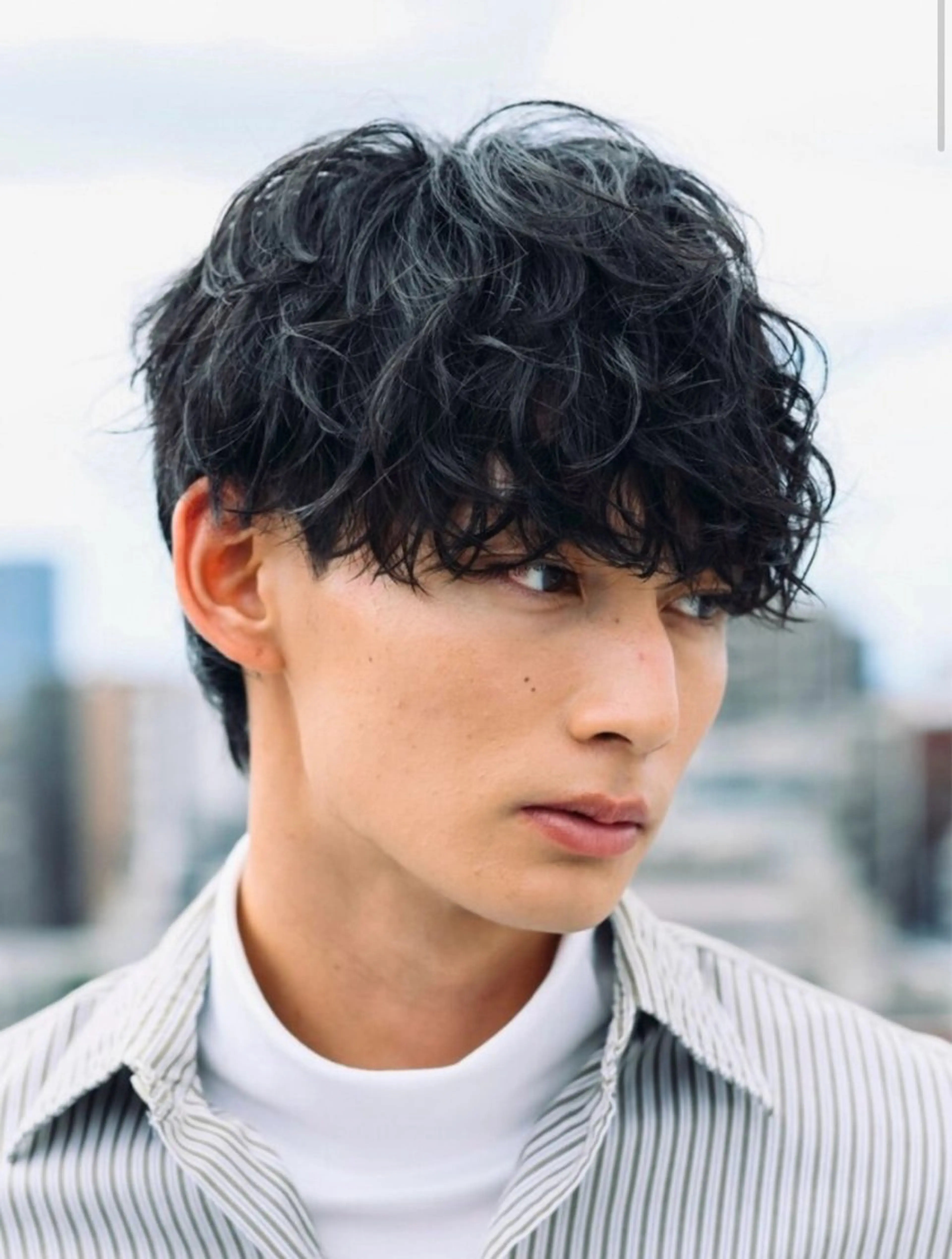 ショート パーマ メンズ カット パーマ 中村 芽衣那のヘアスタイル