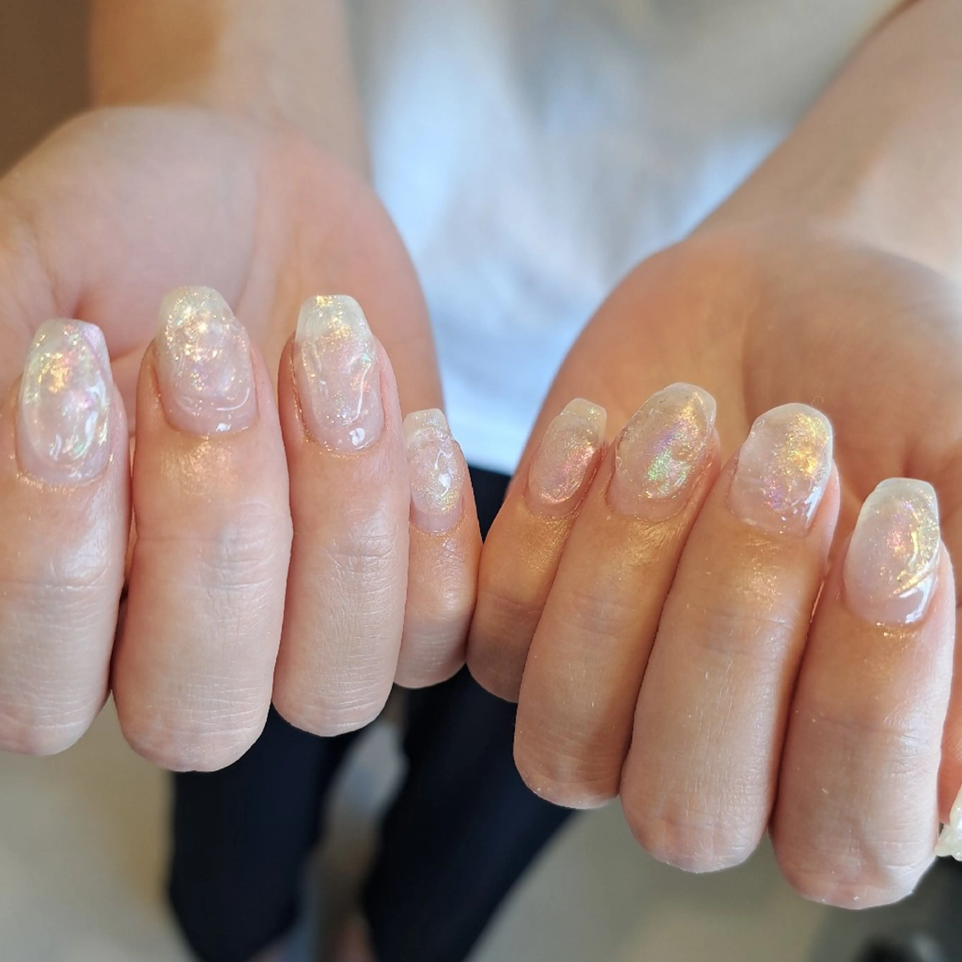 ネイル アートネイル オーロラネイル クリアネイル ジェルネイル 氷ネイル・うるうるネイル ハンドネイル Nail mood デザイン持ち込みokのネイルデザイン