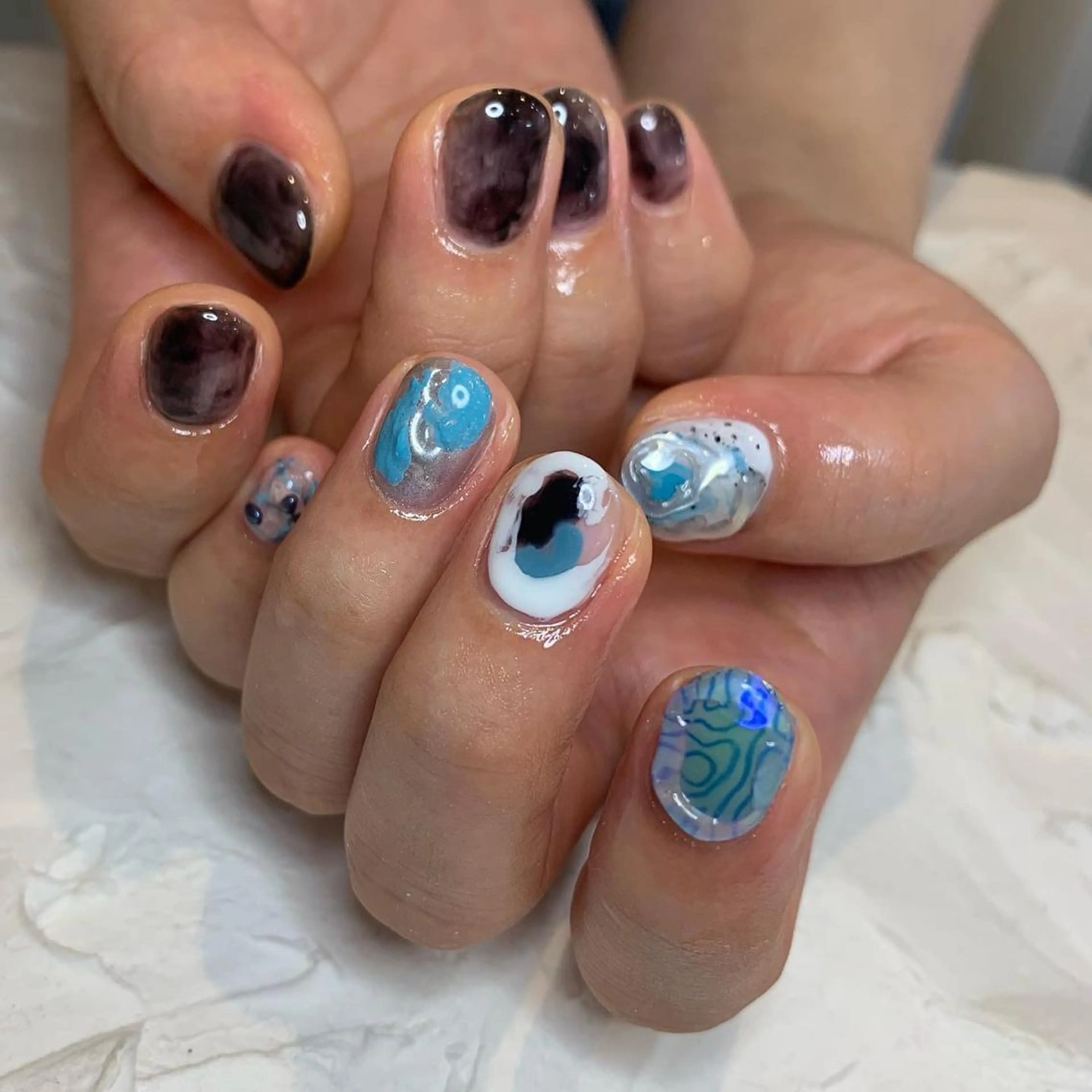 ネイル ニュアンスネイル ハンドネイル Natsuko 🪼のネイルデザイン