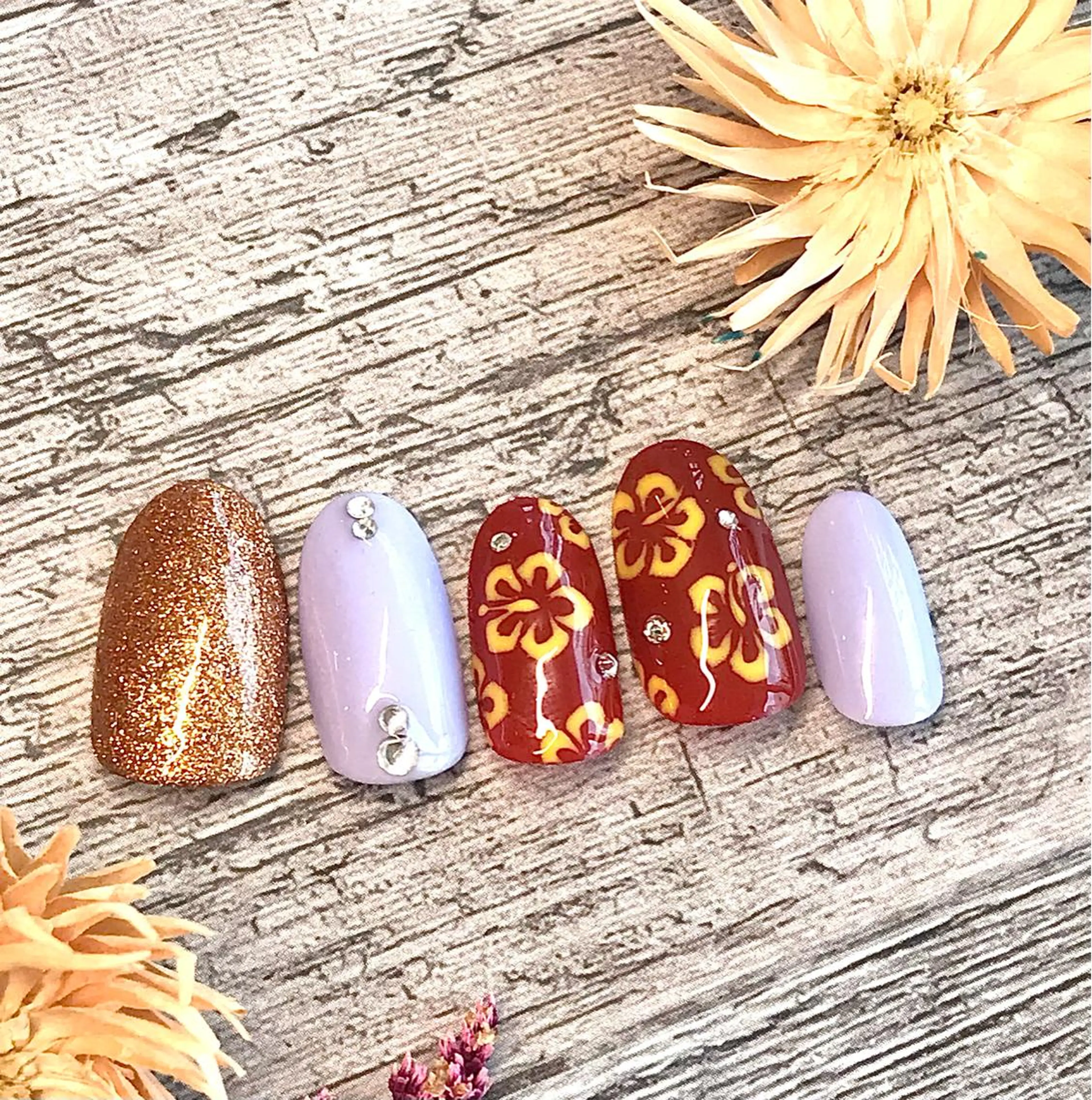 ネイル 夏ネイル ハンドネイル Para Sol nail　Maoのネイルデザイン