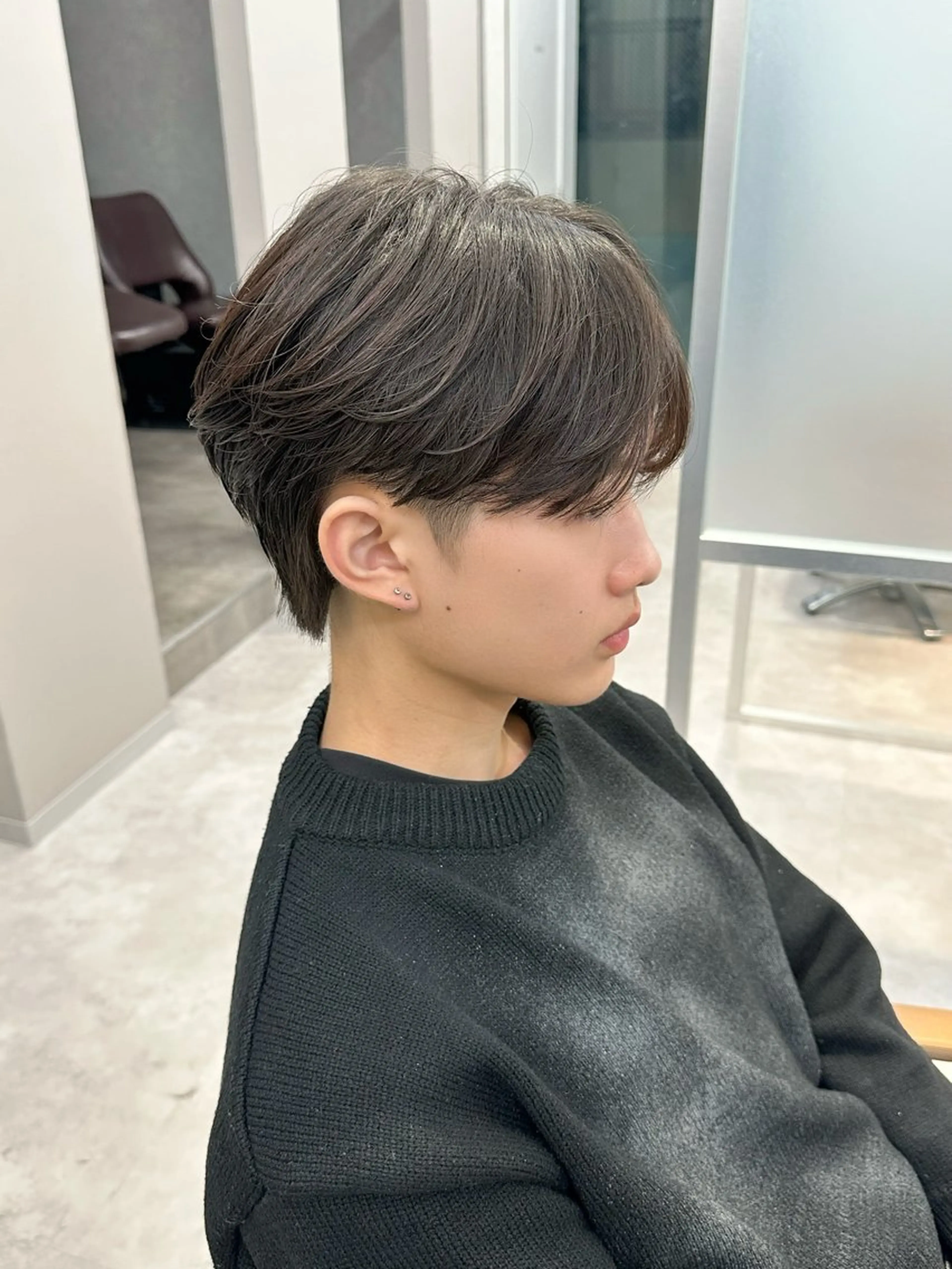 ショート メンズ かのん/メンズ毛流れ 特化/曲がる縮毛矯正のヘアスタイル