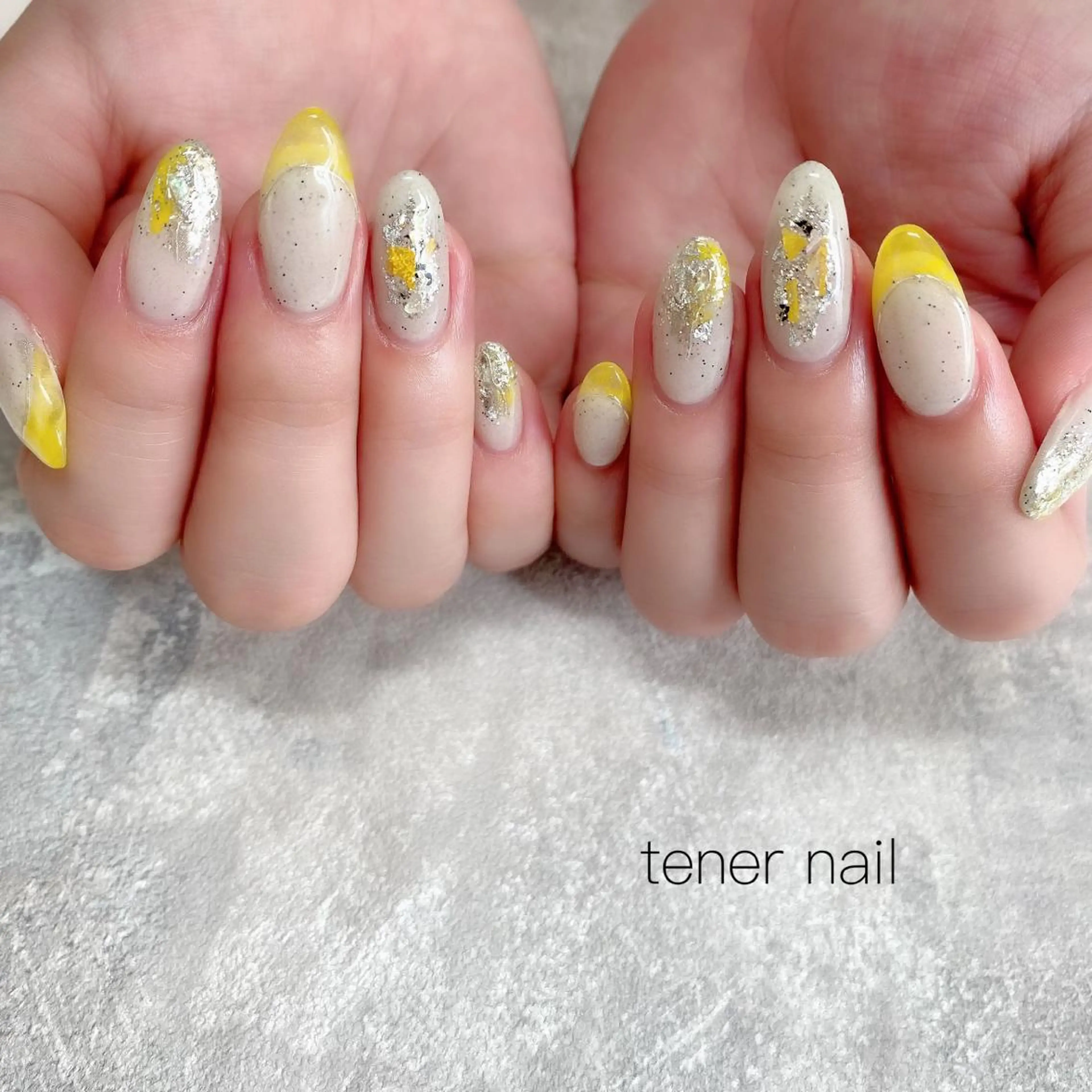 ネイル 黄色 テネルネイル tener nailのネイルデザイン