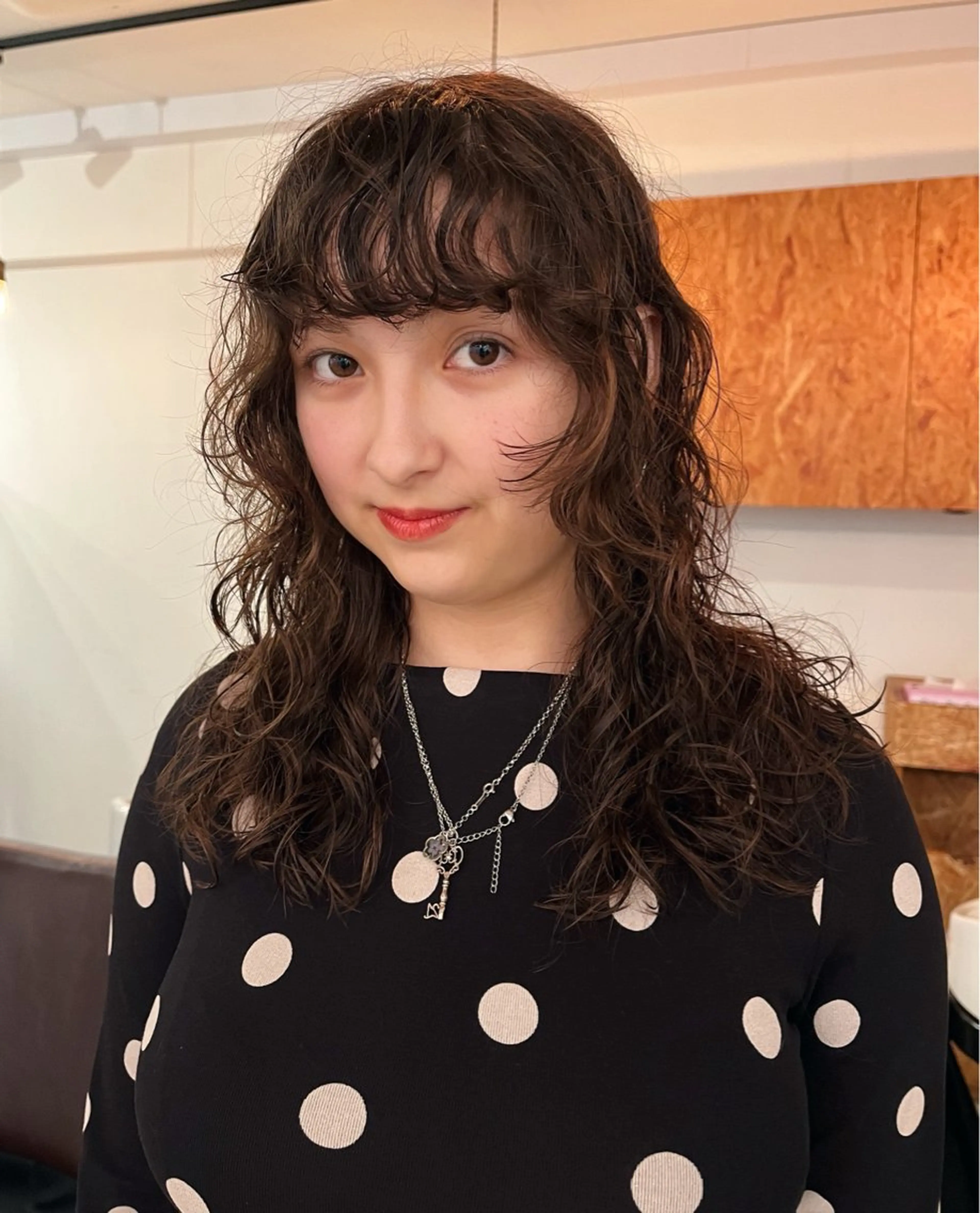 セミロング パーマ カット パーマ 暖色/パーマ 🌼クニトウメイのヘアスタイル