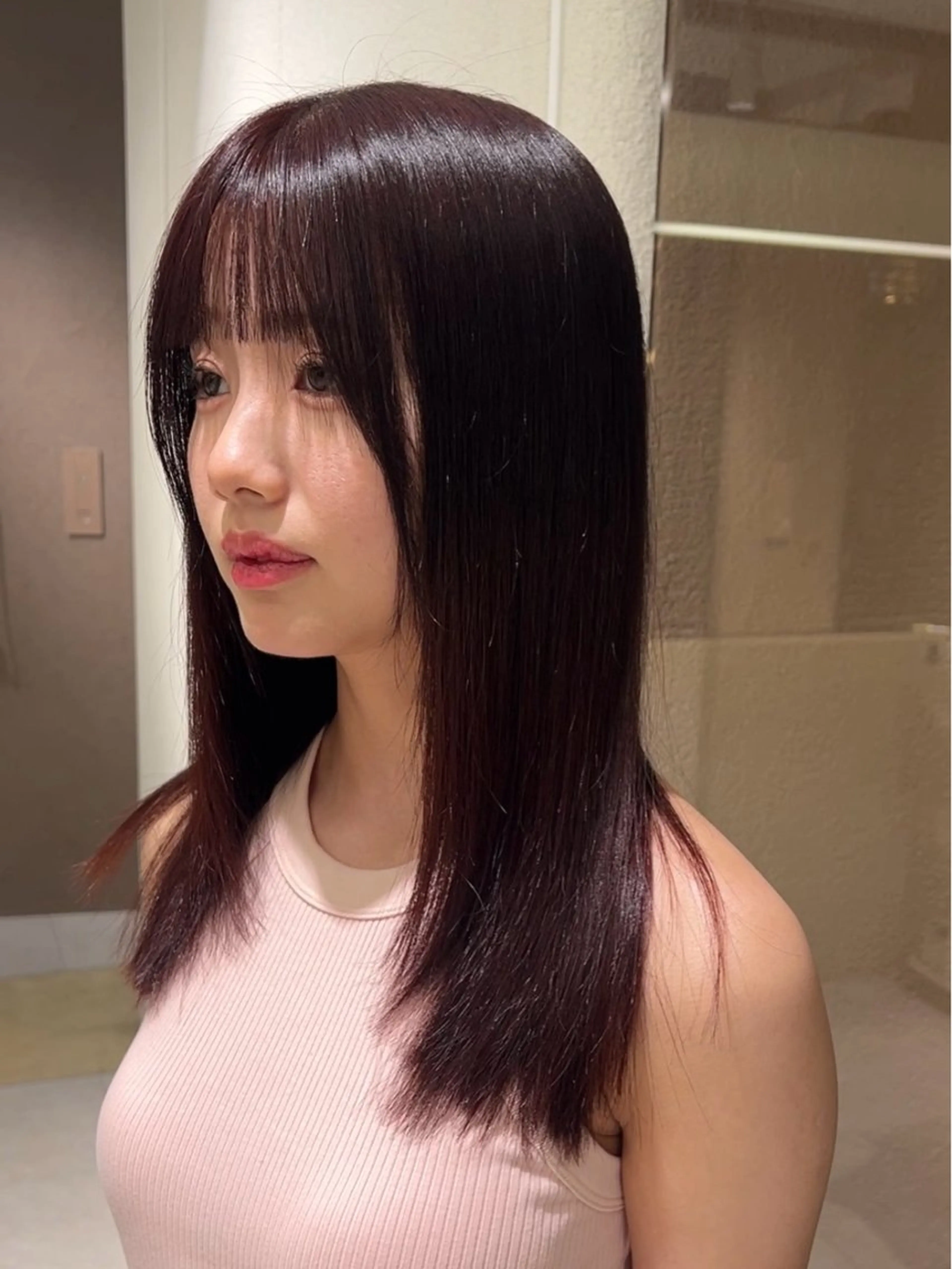 ミディアム rino🤍 恵比寿レイヤーカットのヘアスタイル
