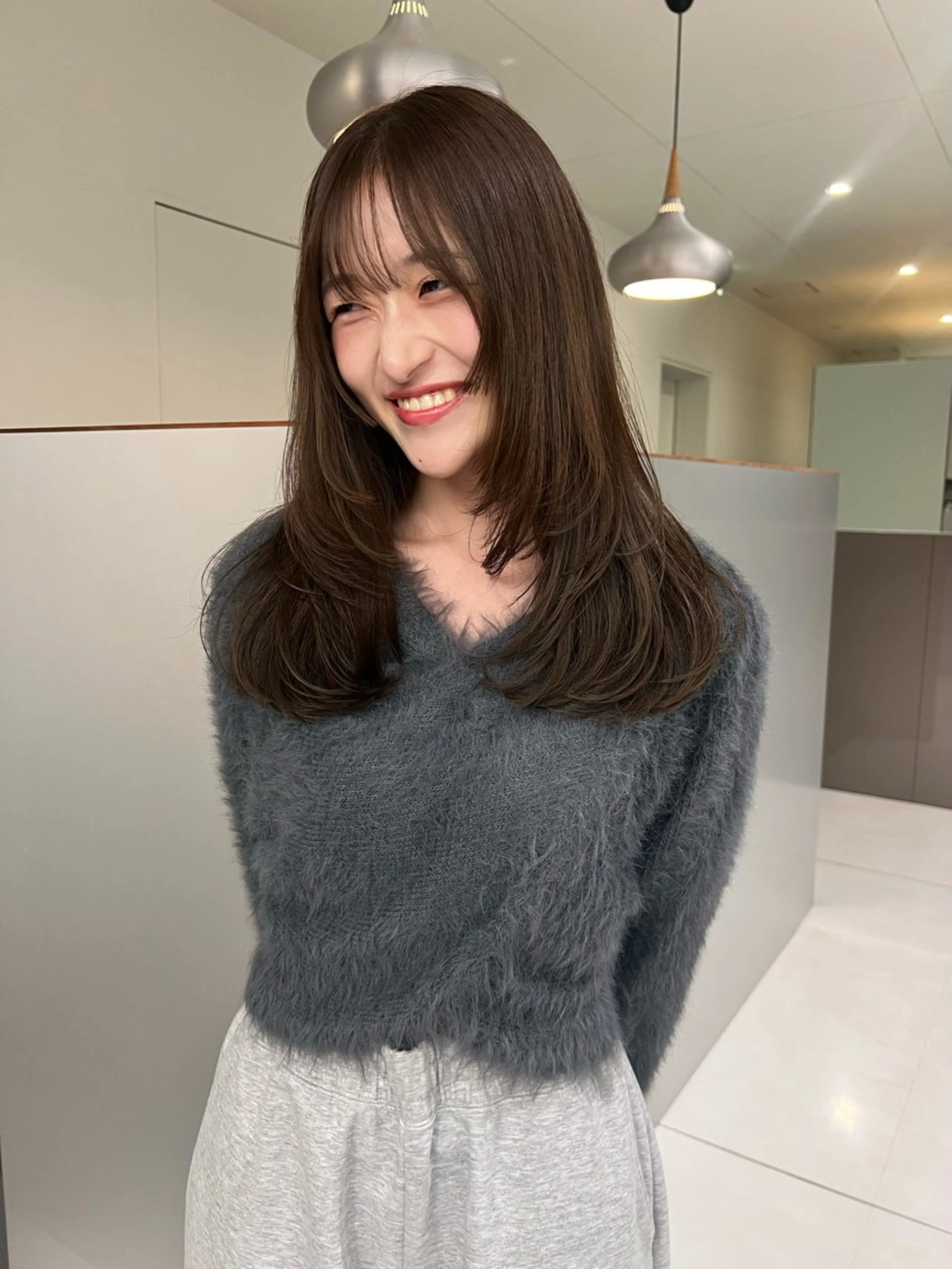 ロング 顔まわりカット/透け カラー/Memi🎀のヘアスタイル