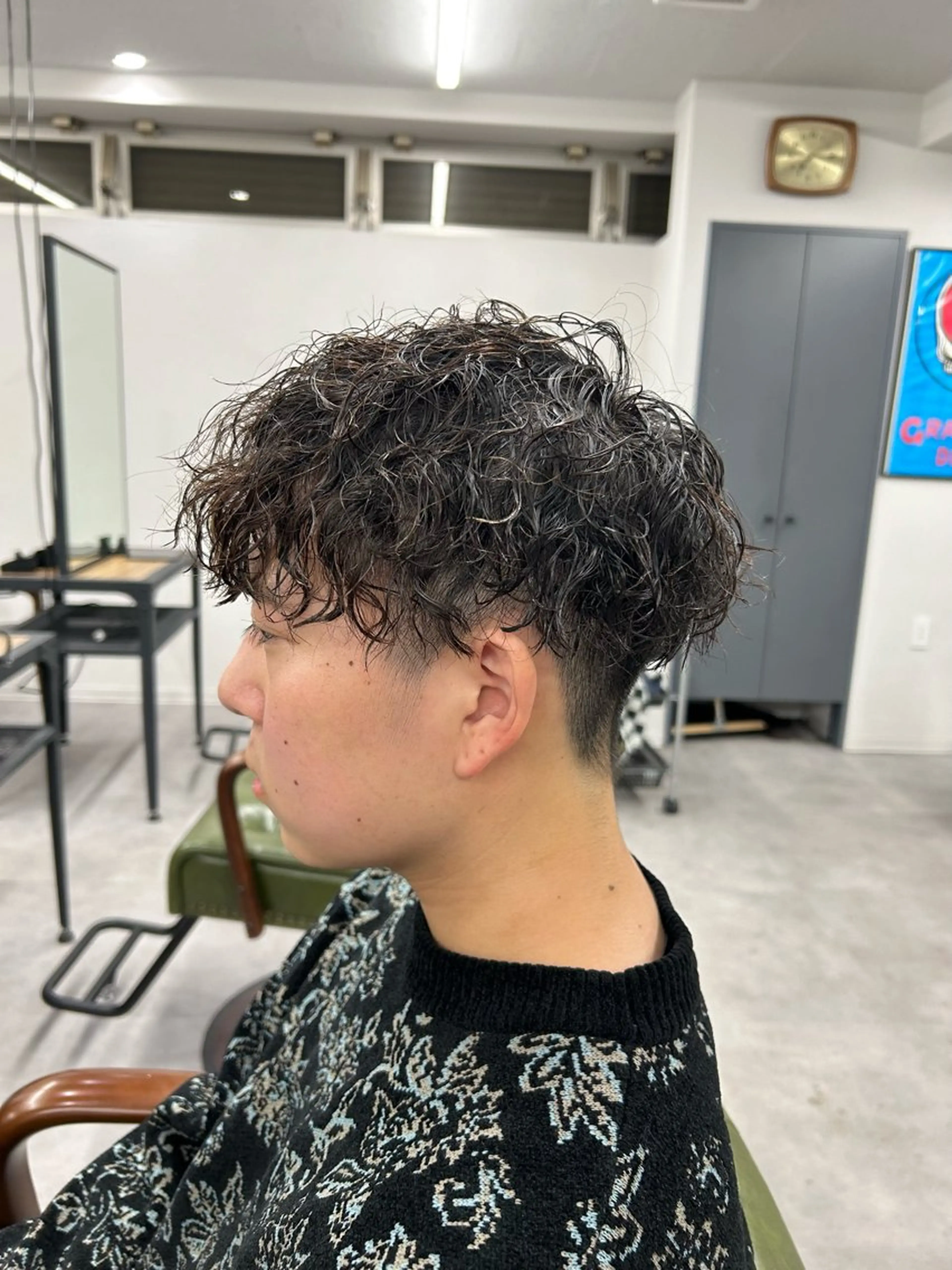 パーマ メンズ カット パーマ トリートメント SHAFT Ieiriのヘアスタイル