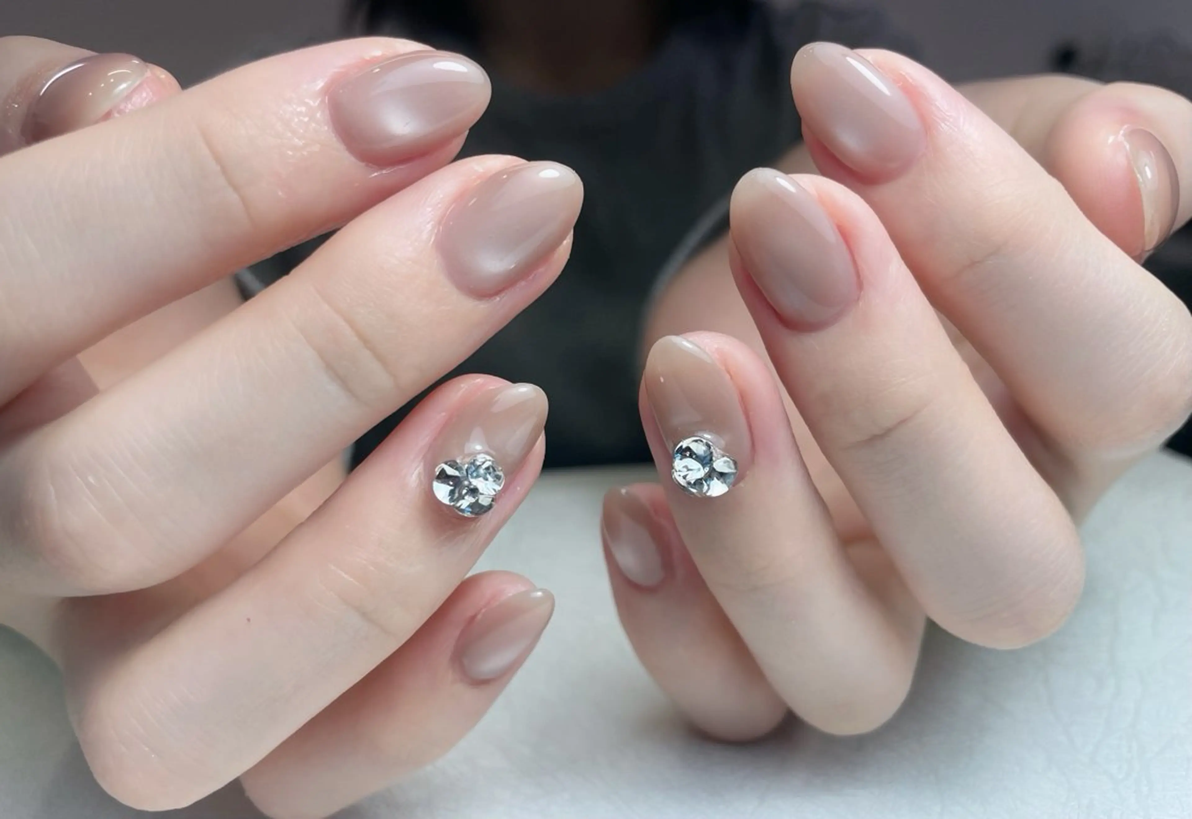 ネイル アートネイル オーロラネイル 長さ出し フットネイル フレンチネイル 中野駅から2分 MEO NAILのネイルデザイン