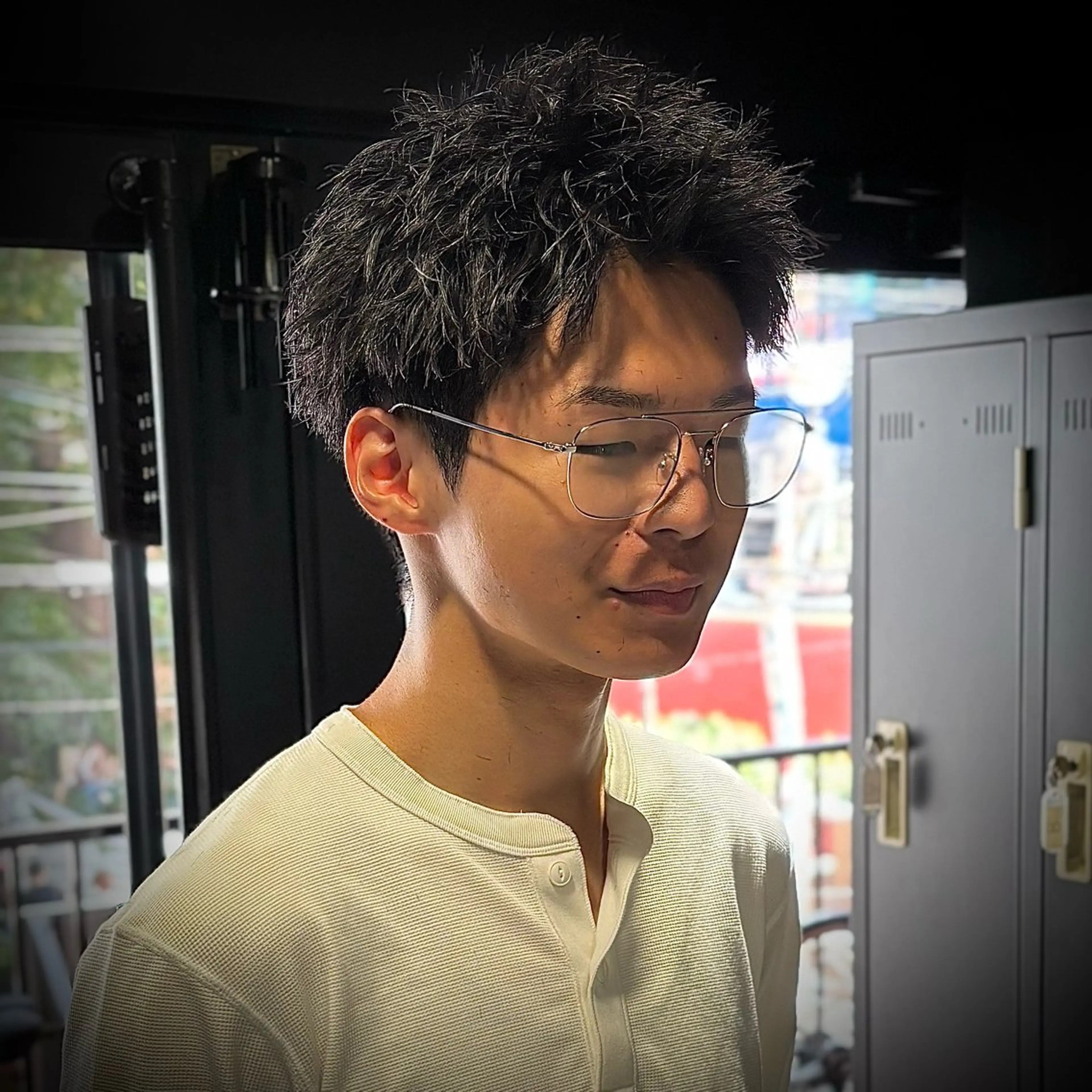 ショート パーマ メンズ スパイキーショート 心斎橋【戸兵吏駒】のヘアスタイル