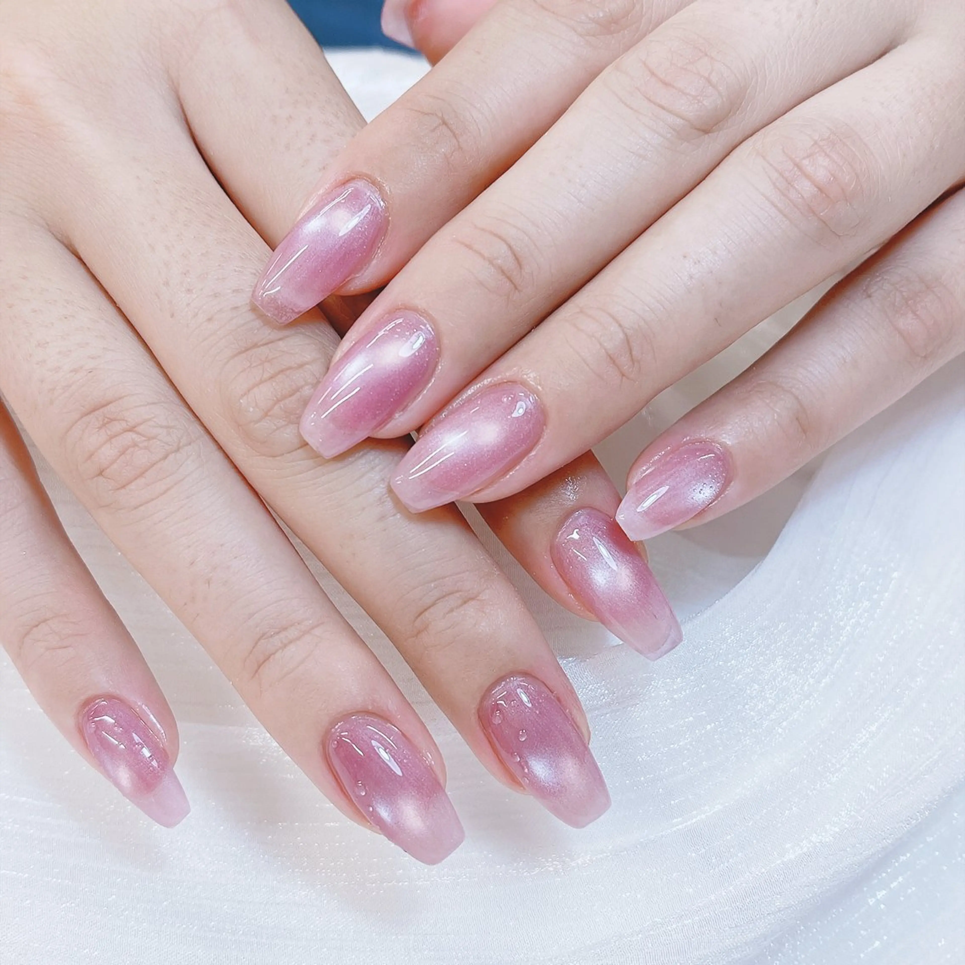 ネイル チークネイル 成人式 フレンチネイル グラデーション 氷ネイル・うるうるネイル ハンドネイル DUO MI nail salonのネイルデザイン