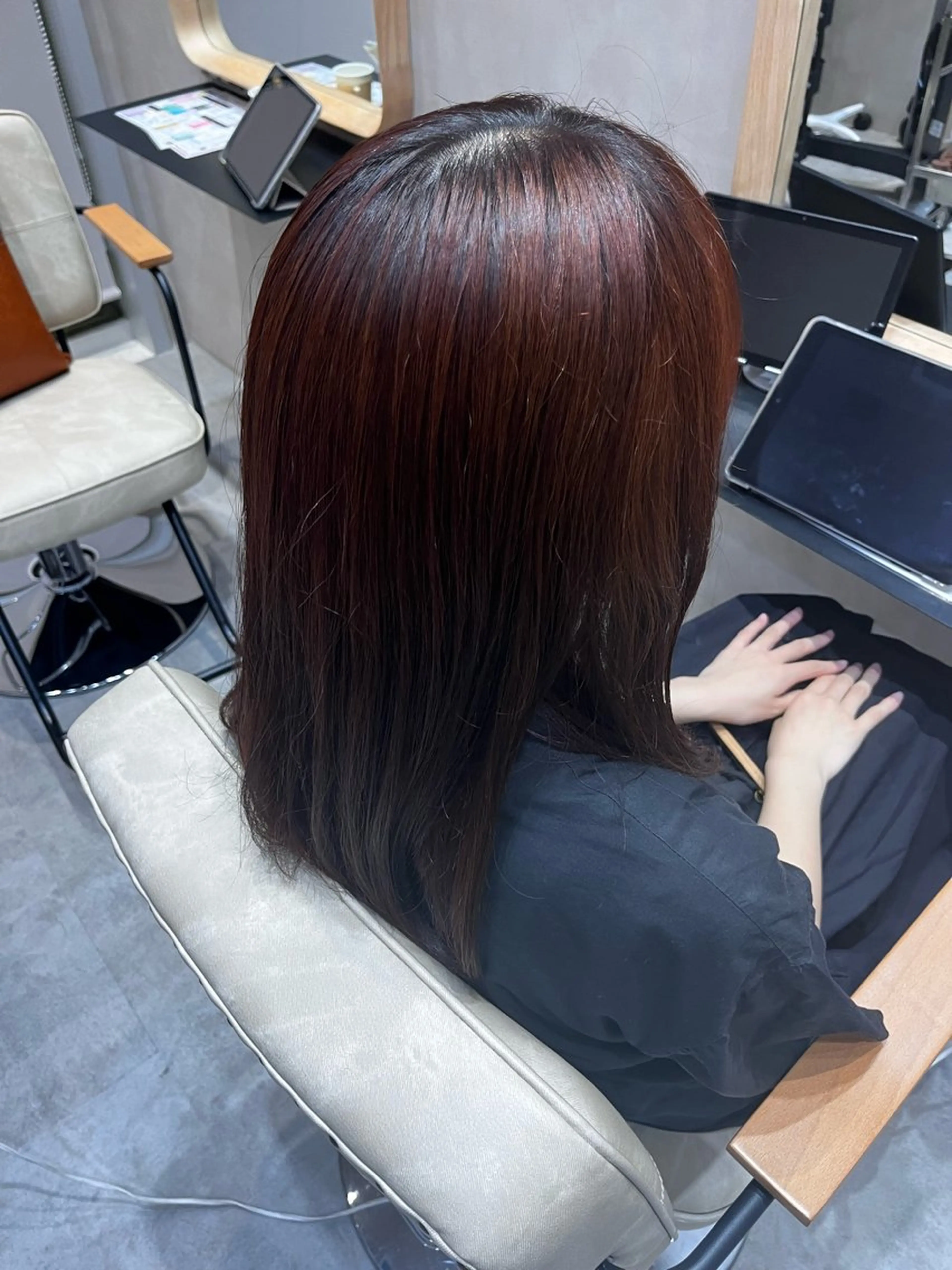 ミディアム カラー 透明感寒色 カラー/さとゆな💛のヘアスタイル