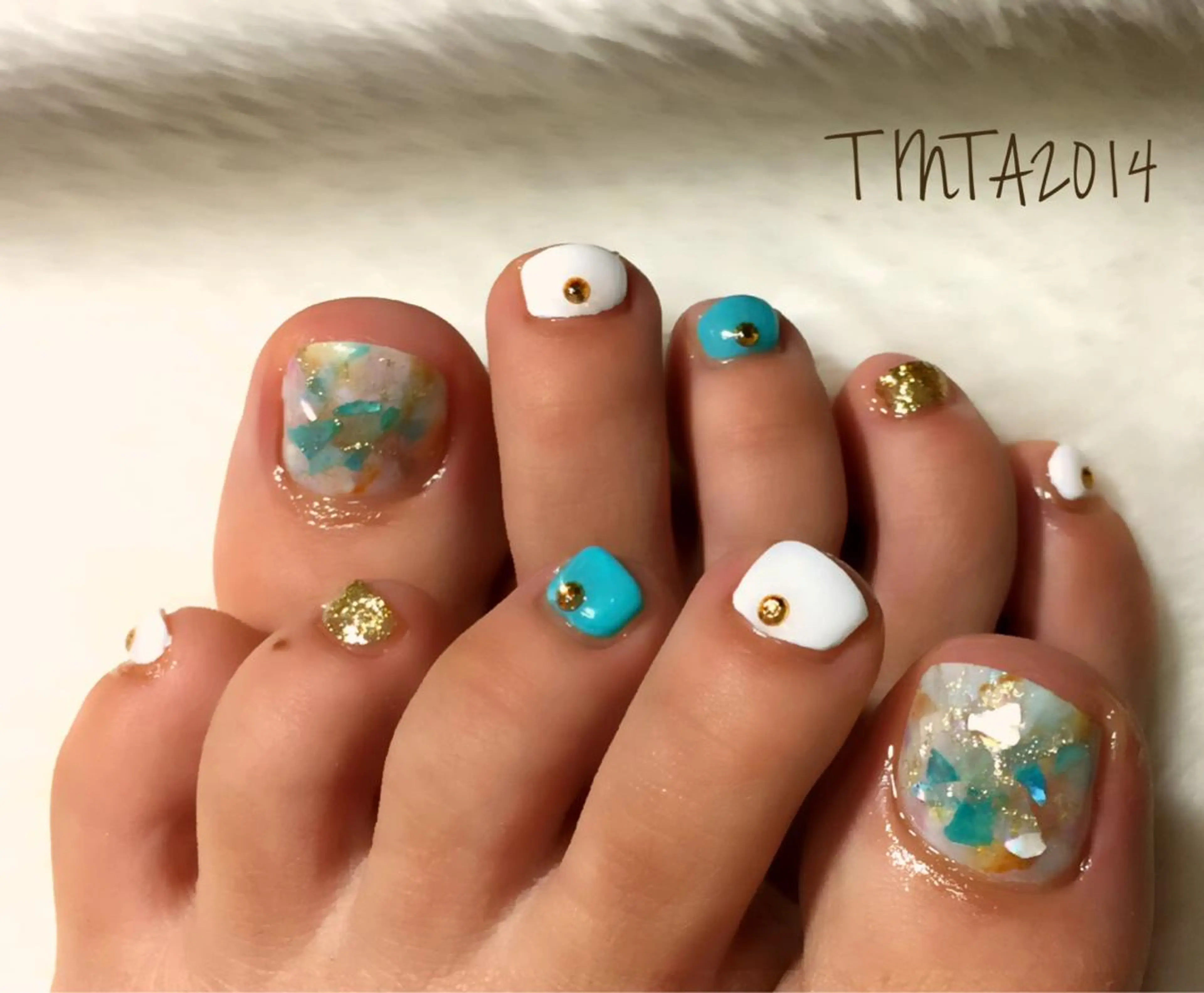 ネイル フットネイル キラキラネイル 馬場 典子のネイルデザイン