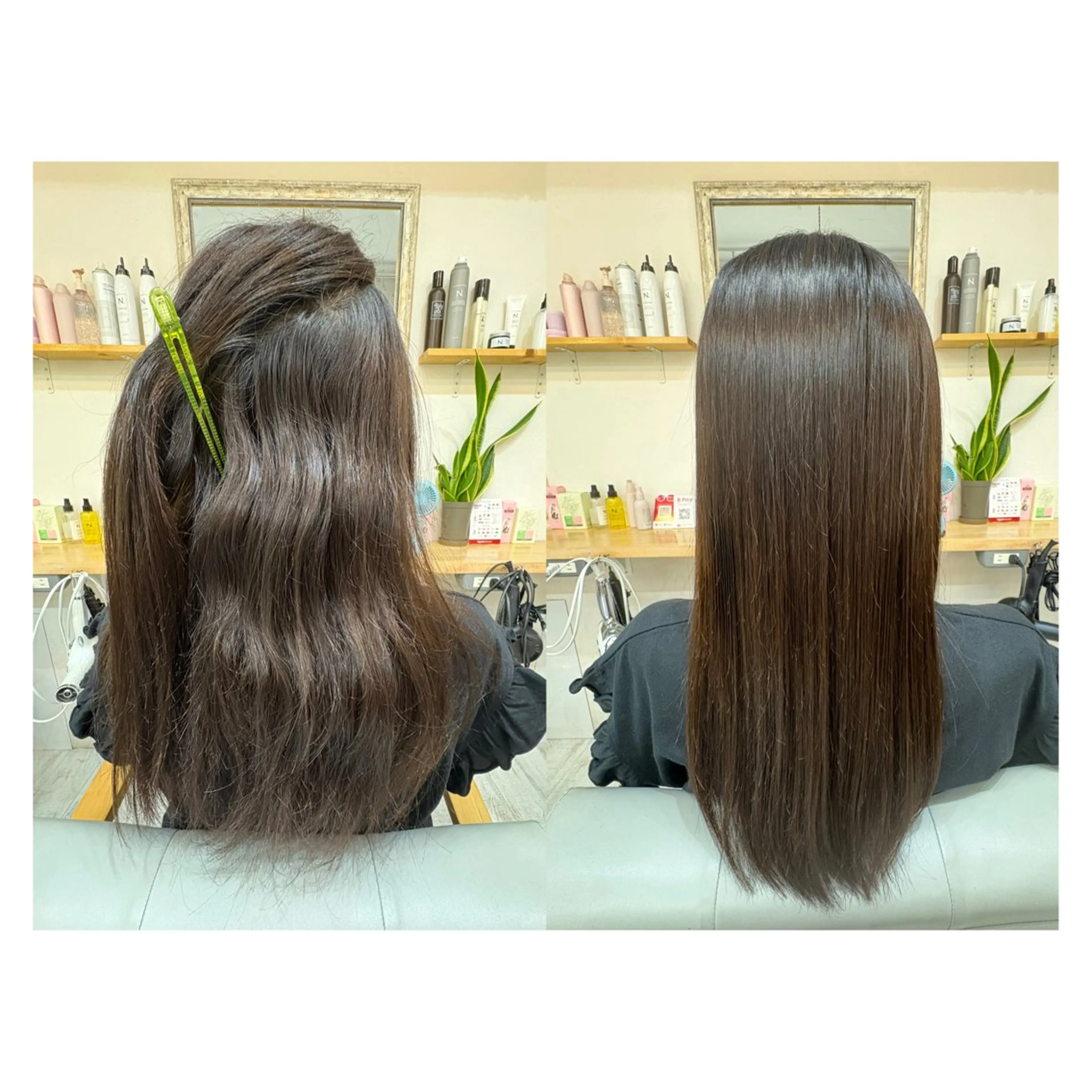 ロング カット 縮毛矯正 トリートメント レイヤーカット・ 縮毛矯正 星野のヘアスタイル