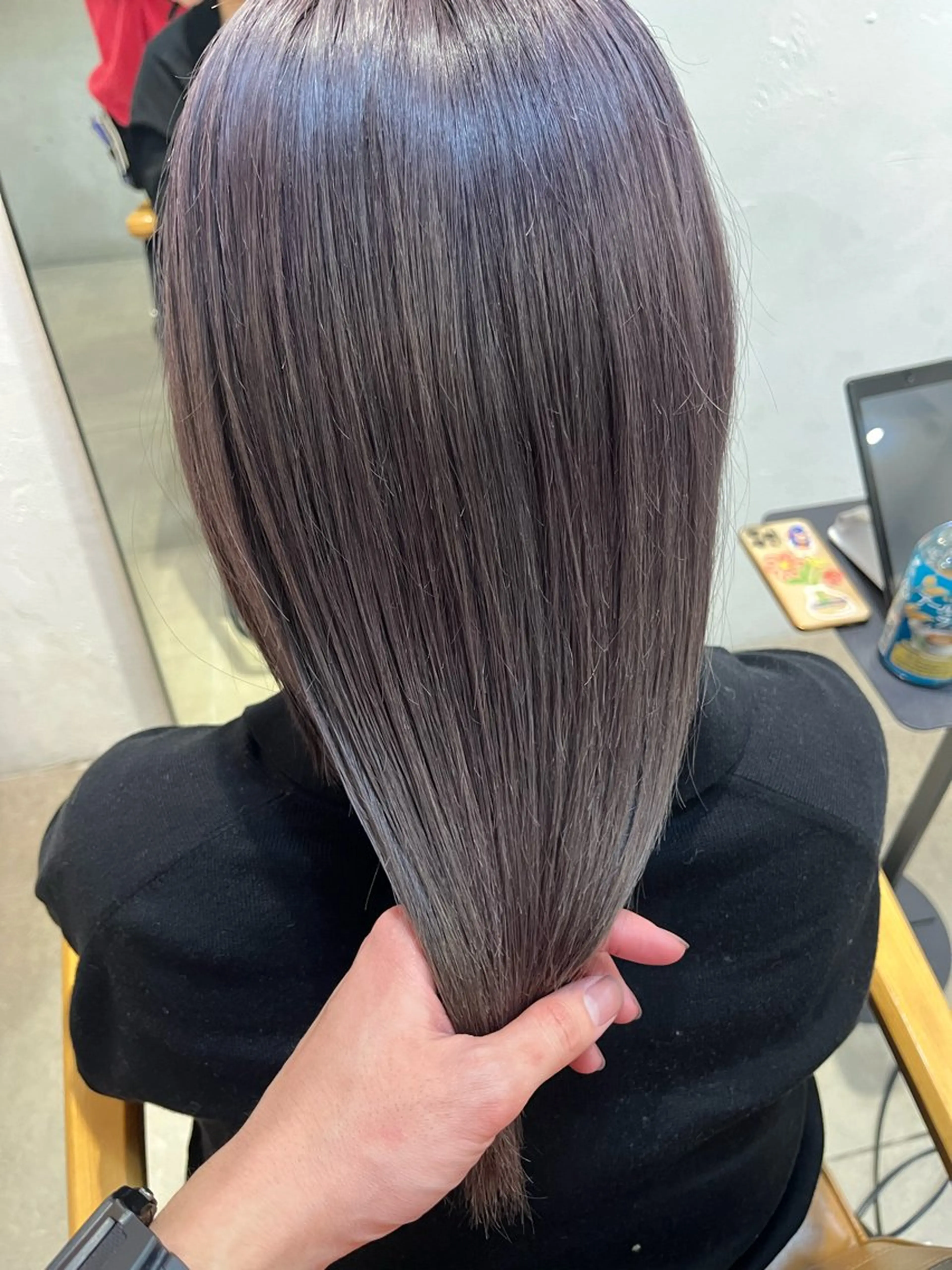 セミロング カラー 赤み消しカラー/ ナチュラル/トモキのヘアスタイル