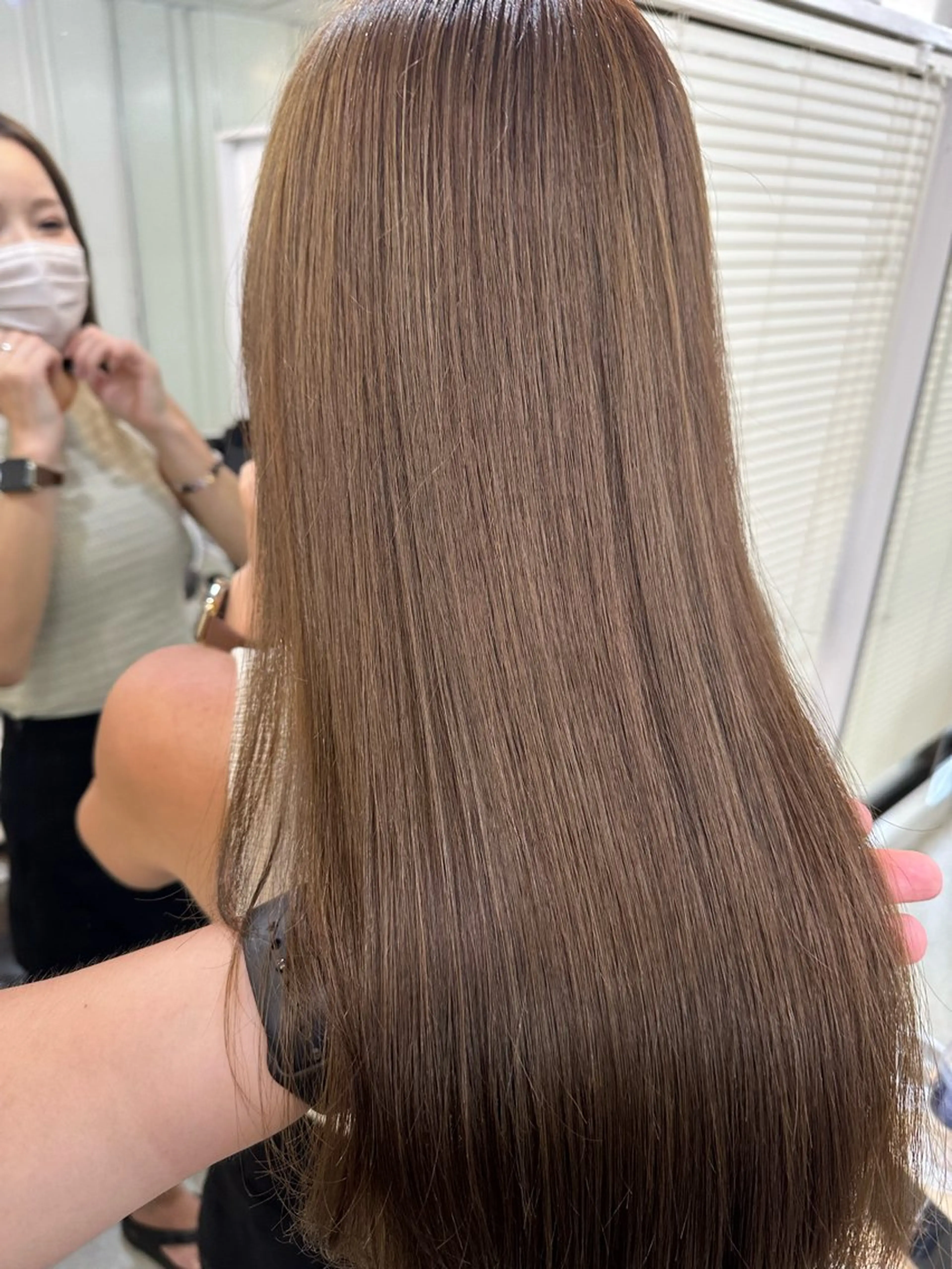 ロング カラー 髪質改善 縮毛矯正 トリートメント カット ヘアカラー トリートメント 髪質改善/レイヤー ストウシンゴのヘアスタイル