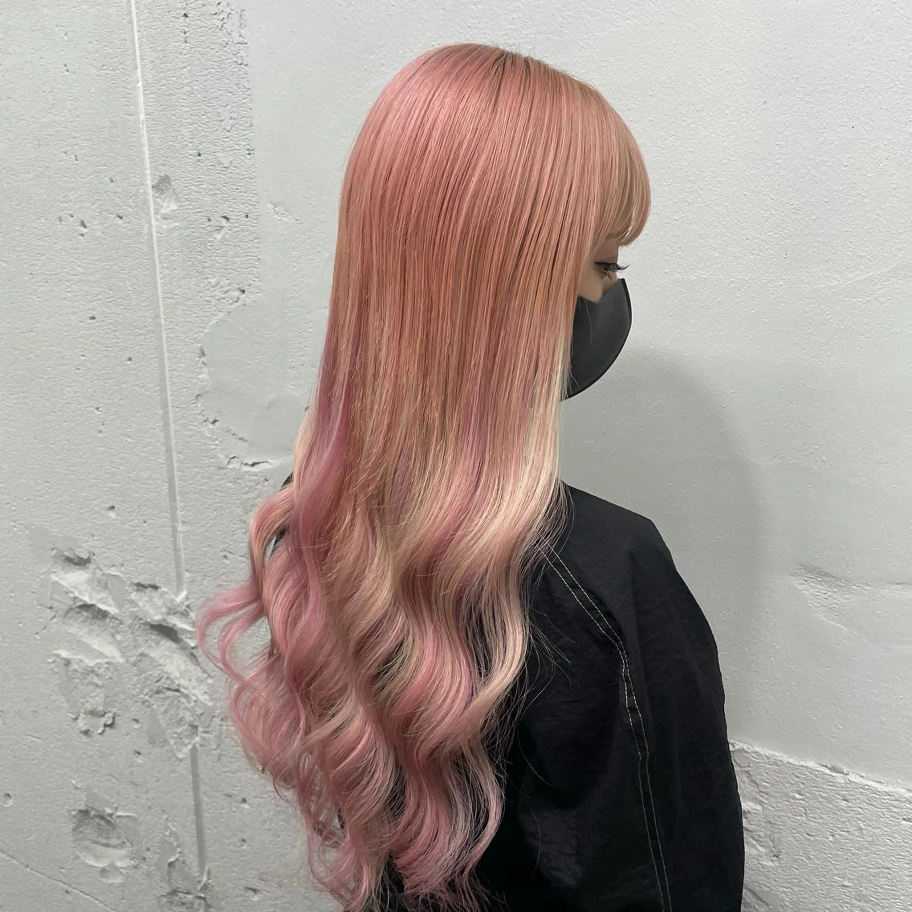 ロング カラー シールエクステ バレイヤージュ ミストバング ダブルカラー  フェイスフレーミング ヘアカラー エクステ 🧡艶髪ちゅるん髪 🫧🧡YUKI❄️のヘアスタイル