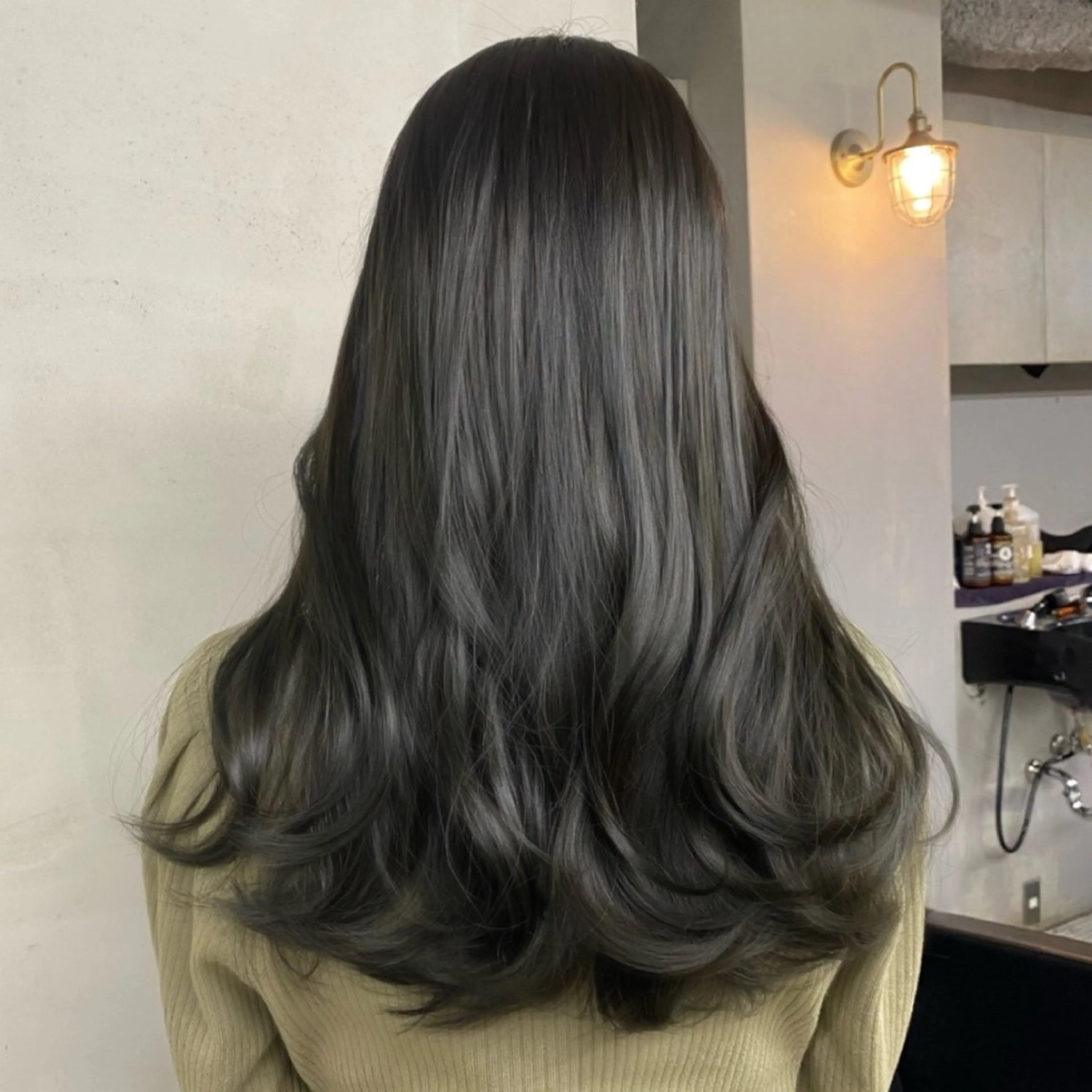 ロング カラー ヘアカラー 新宿/韓国ヘア/ 髪質改善ストレートのヘアスタイル