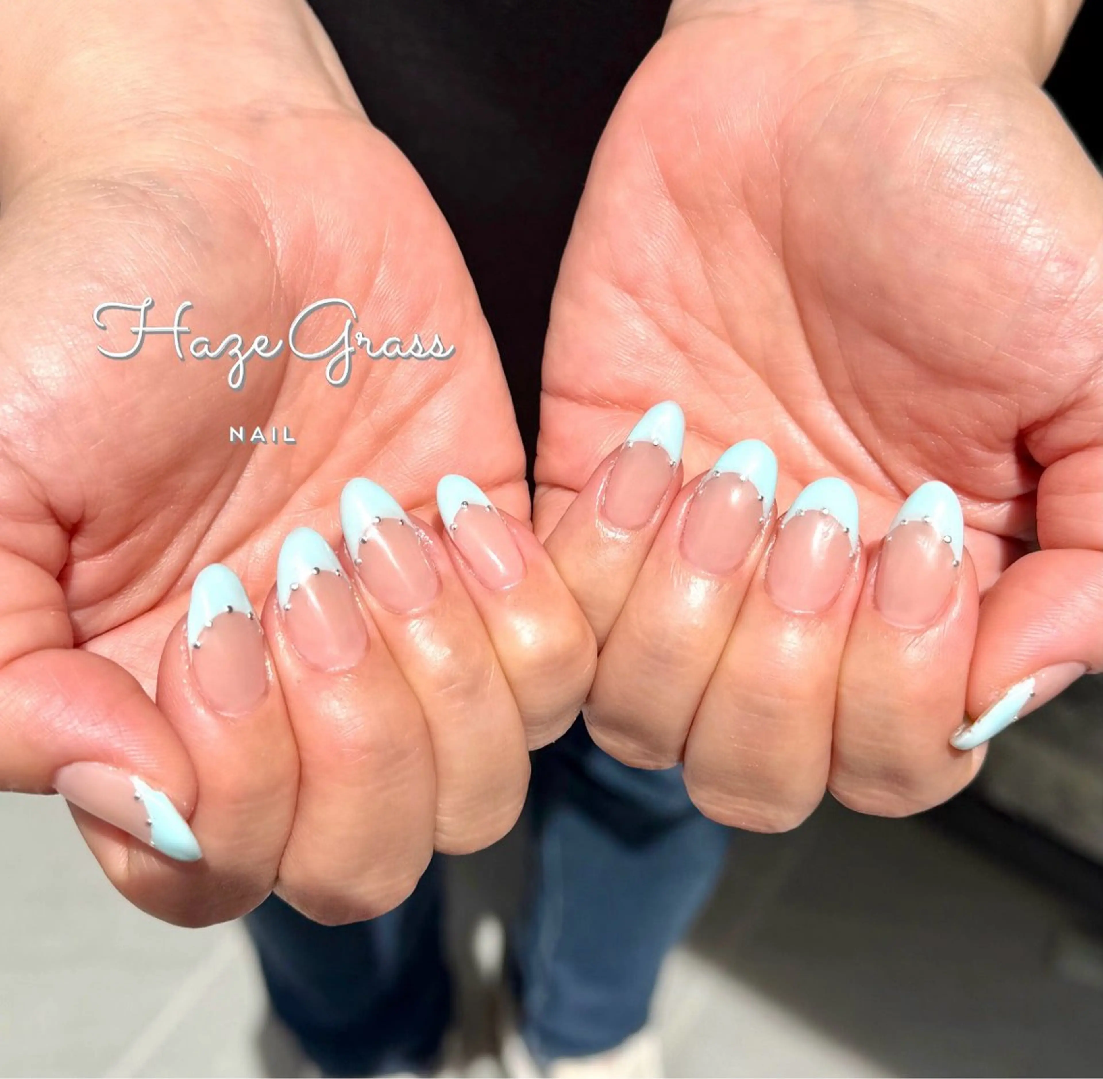 ネイル フレンチネイル ハンドネイル HazeGrass NAILのネイルデザイン