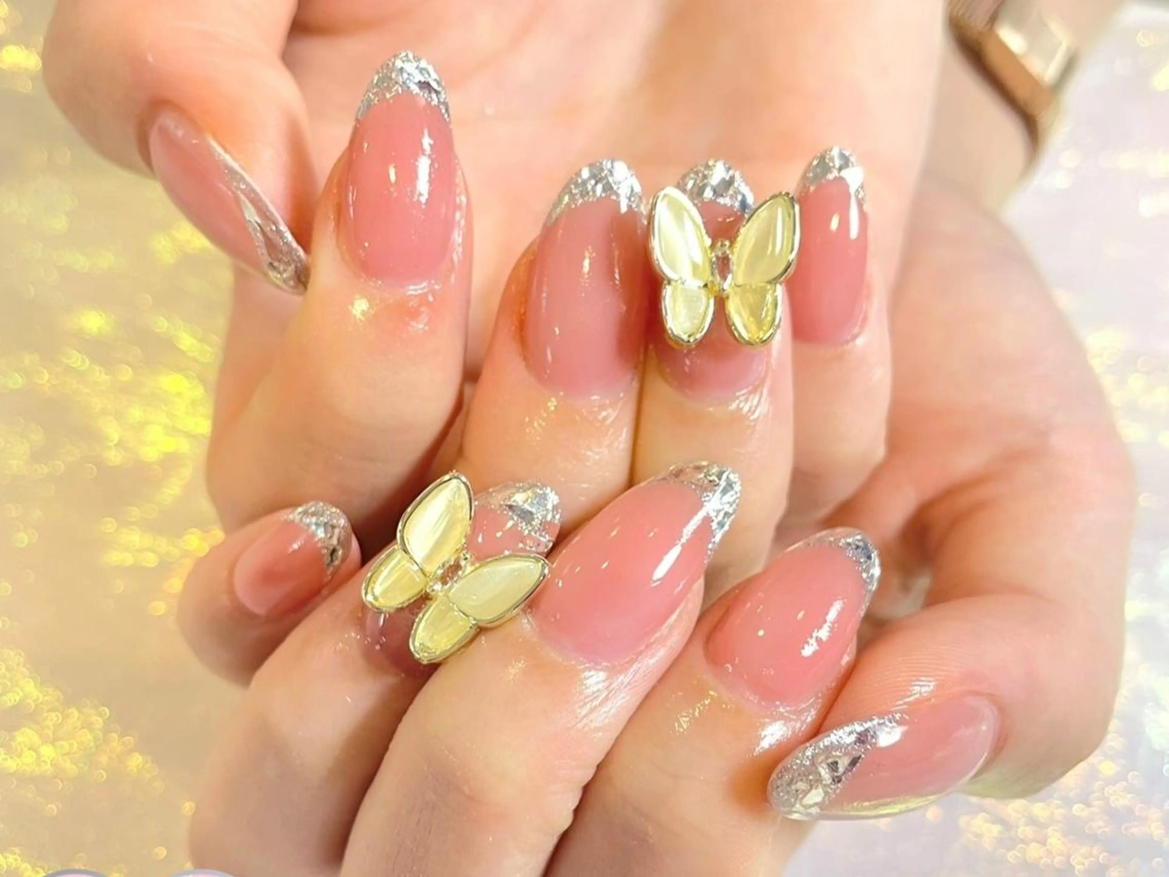 ネイル フレンチネイル ガラスフレンチ Menail 心斎橋 /南船場/miho☆のネイルデザイン