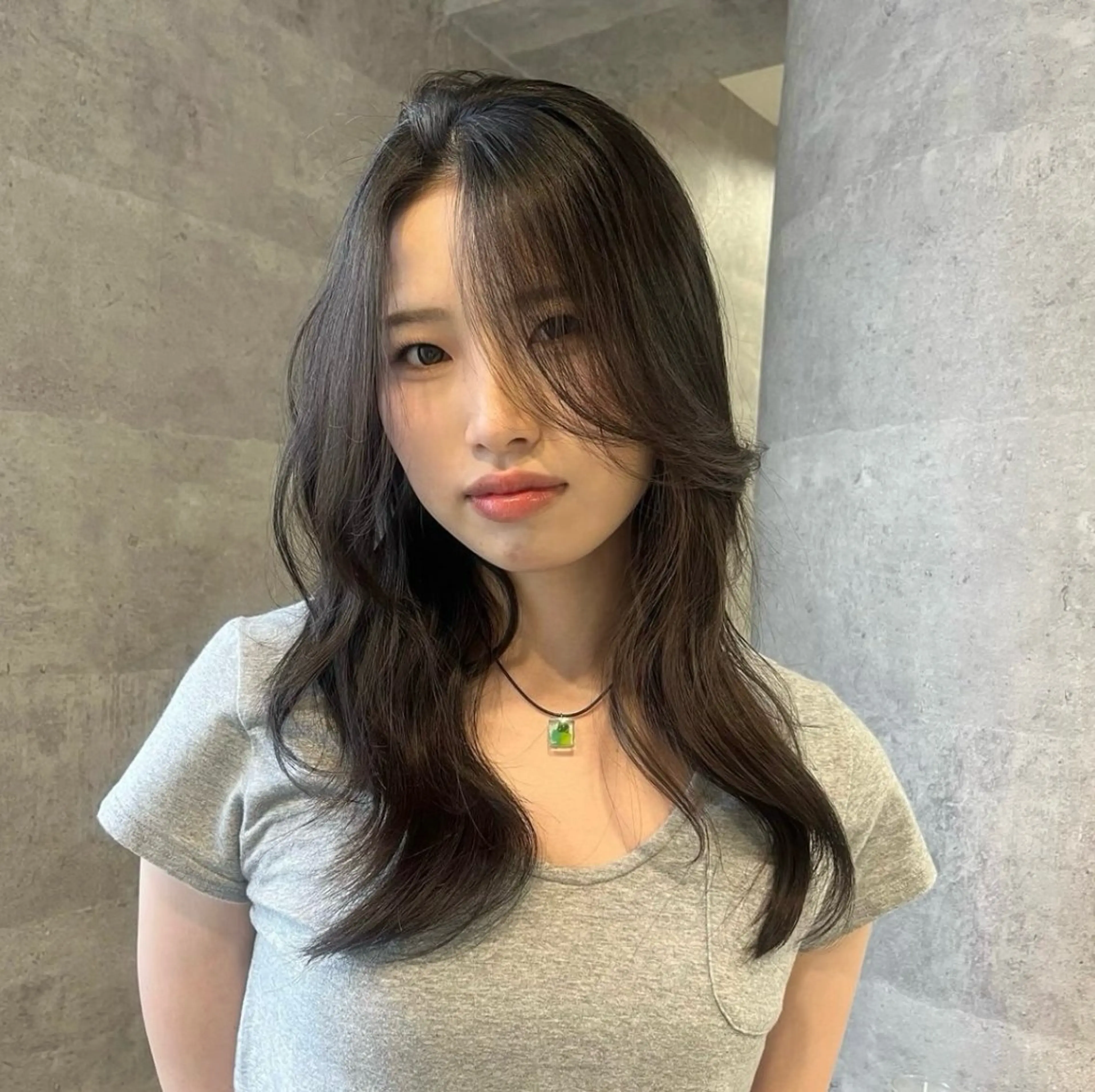 セミロング カラー ヘアアレンジ ボブ くびれヘア 顔周りカット 髪質改善 韓国風ヘア 透明感艶カラー💖 kotomiのヘアスタイル