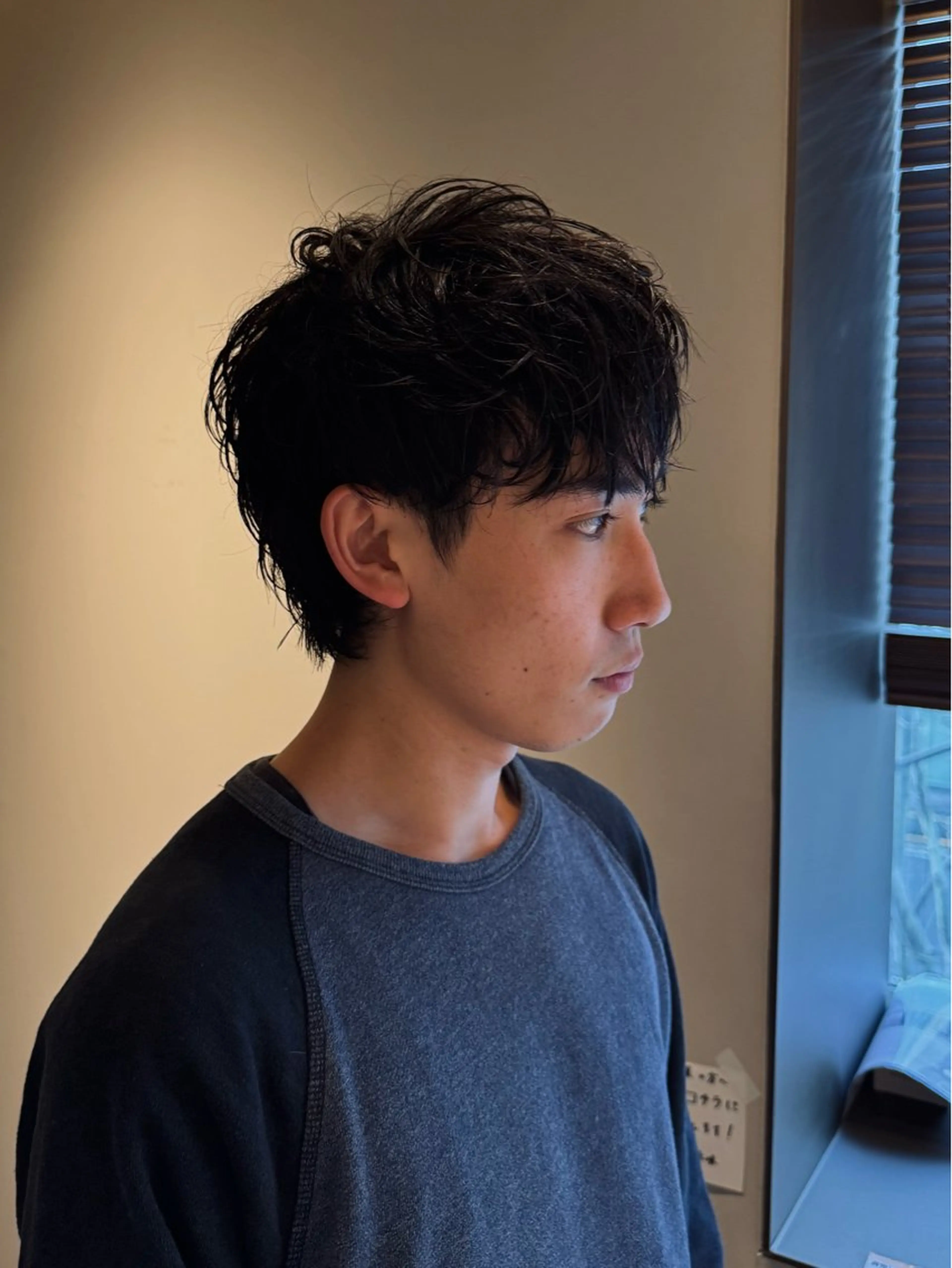 ショート パーマ メンズ マッシュ カット パーマ 丸山 航輝のヘアスタイル