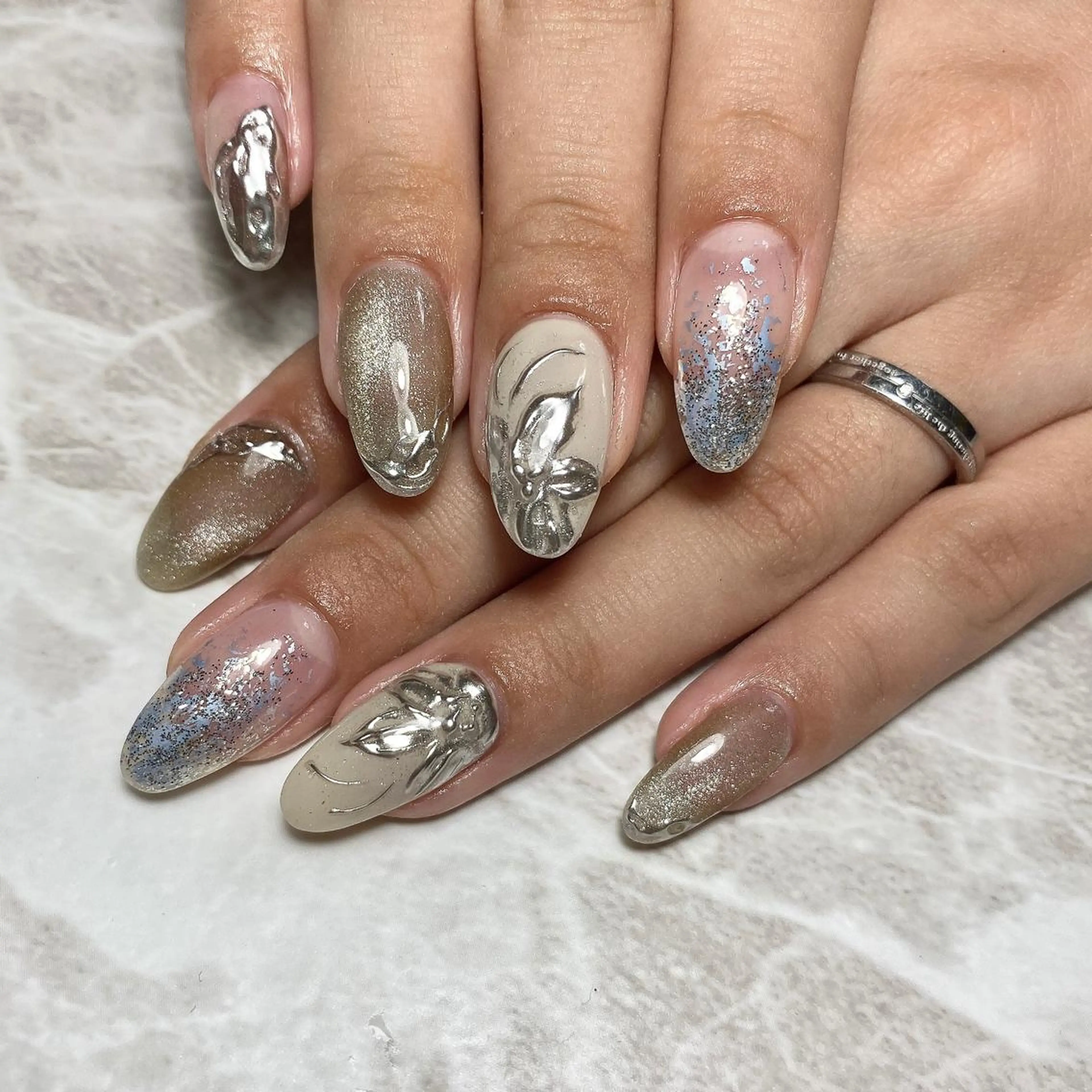 ネイル アートネイル ジェルネイル ニュアンスネイル しば まなみのネイルデザイン