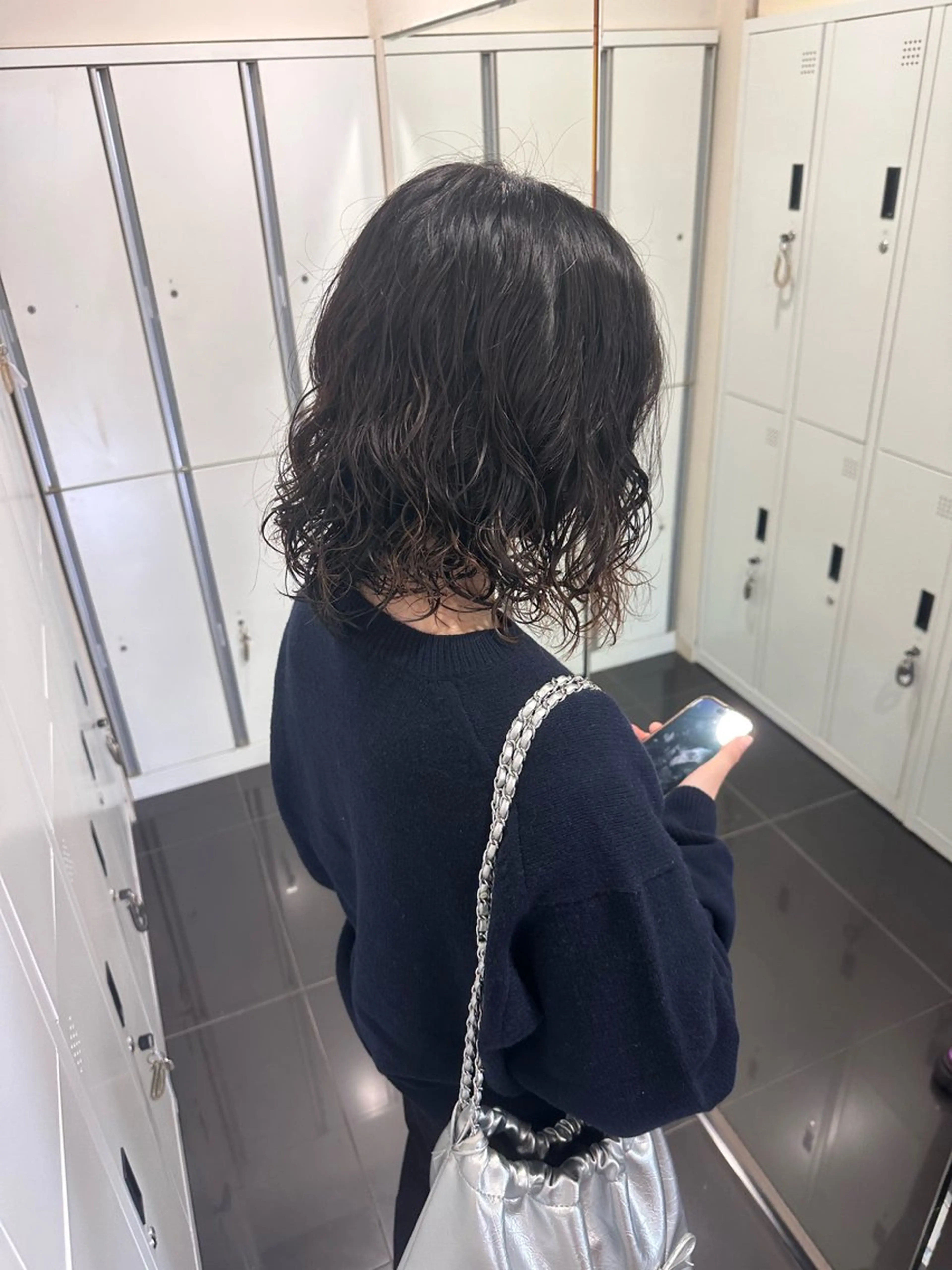 ミディアム パーマ ブリーチカラー/ベー ジュ/Hono🦖のヘアスタイル