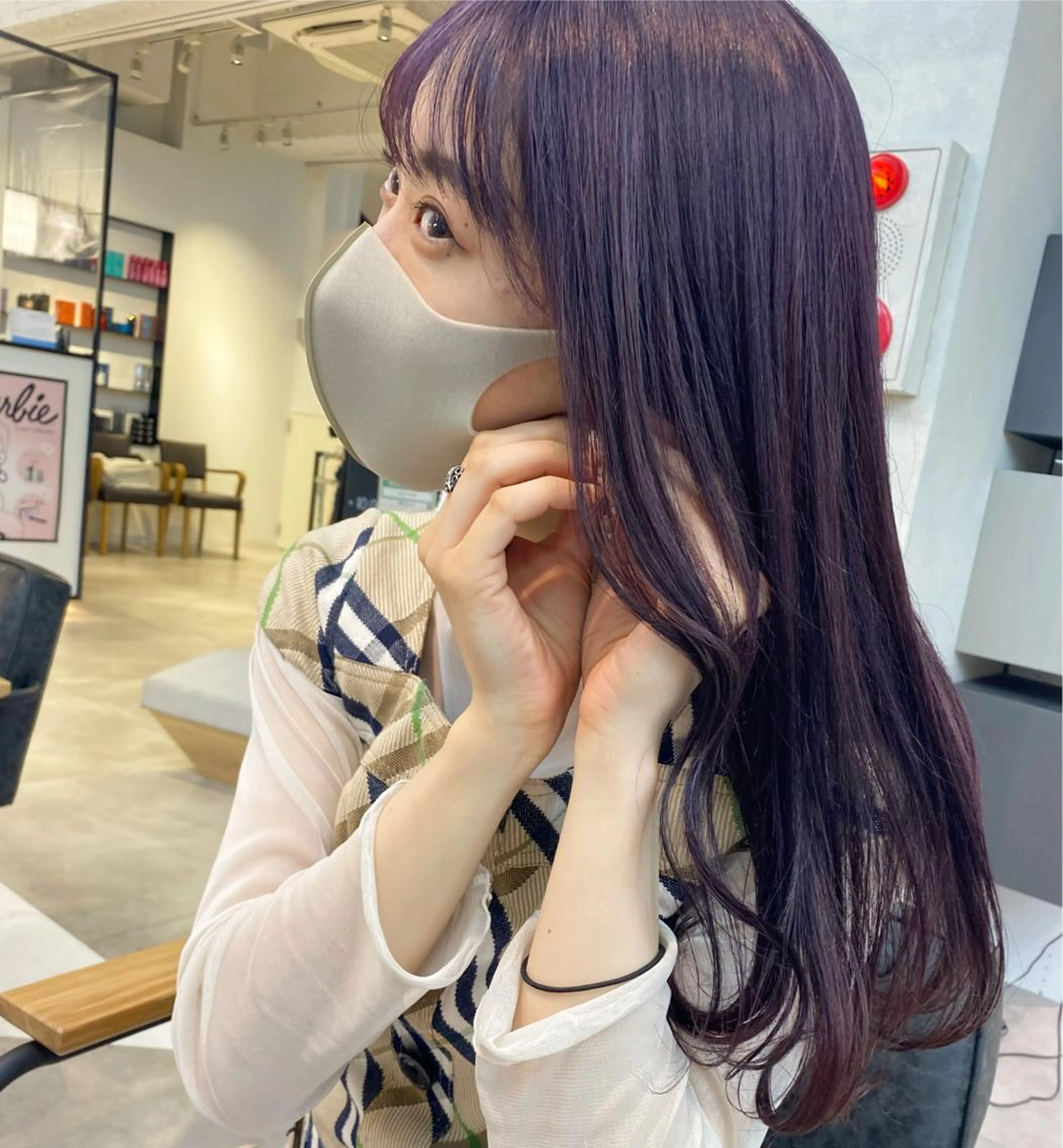 ロング カラー ヘアカラー 【似合わせ提案】鈴木 舞のネイルデザイン