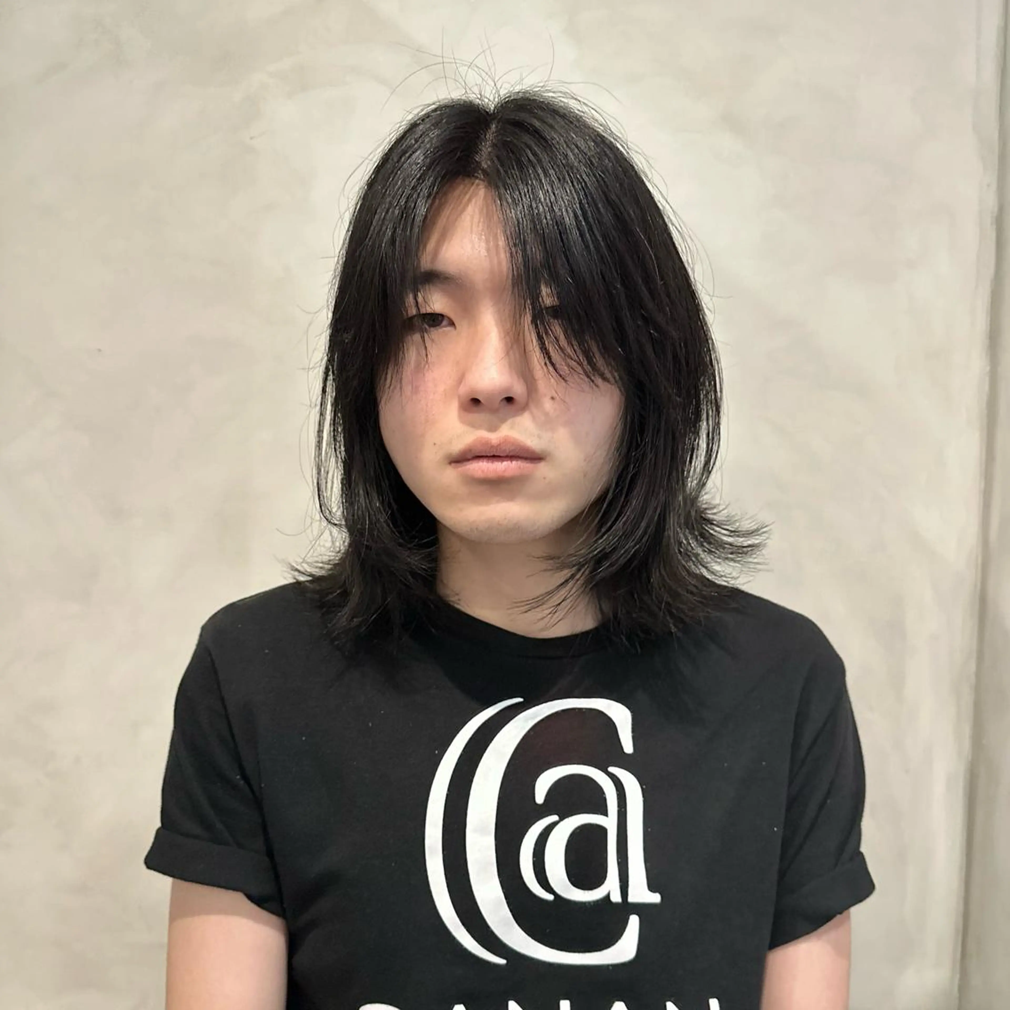 ミディアム メンズ レイヤーカット カット Yuki☺︎パーマ レイヤーカットのヘアスタイル