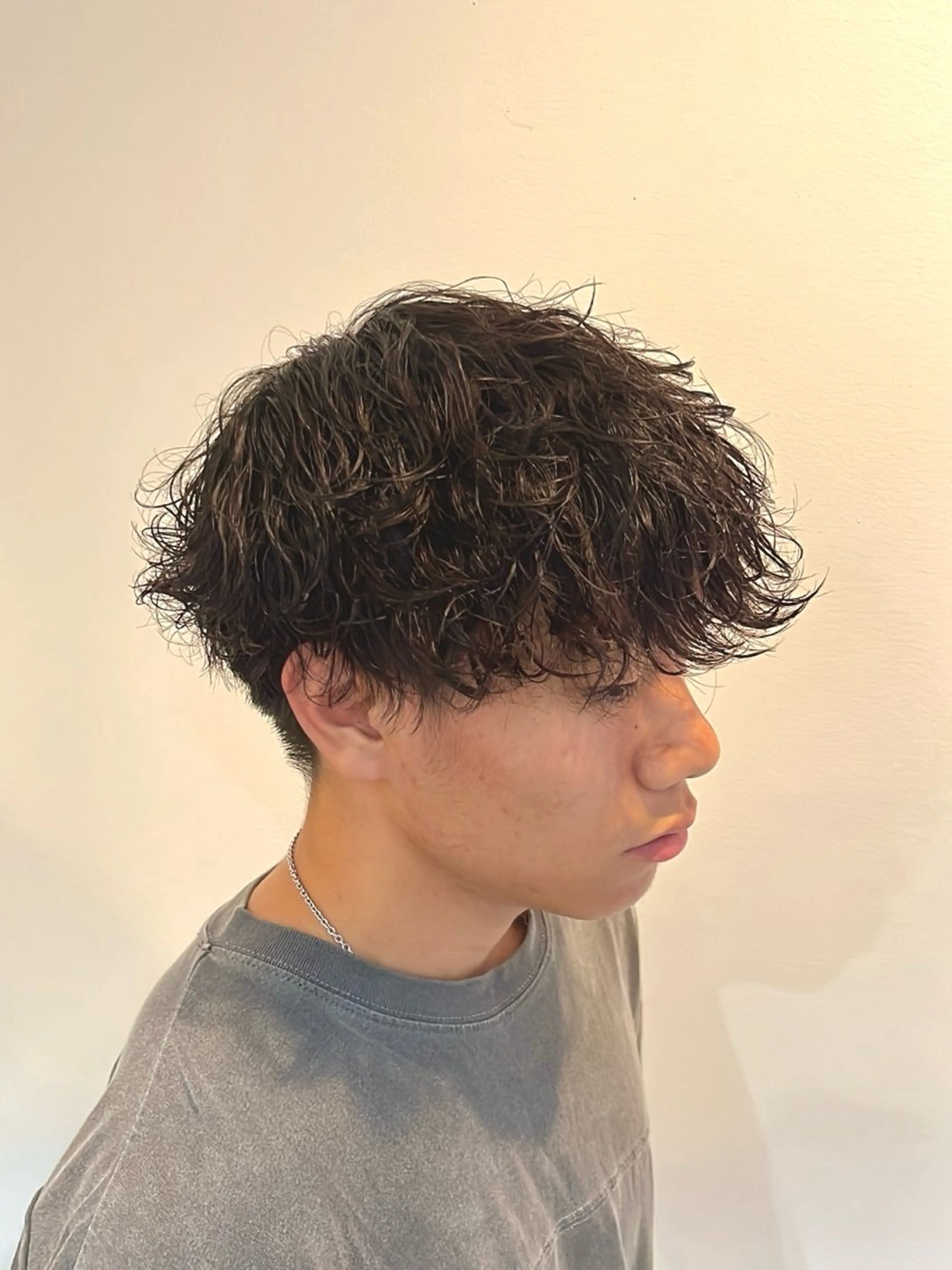 ミディアム パーマ メンズ カット パーマ トリートメント 今在家 玲【艶髪スト レート/メンズ】のヘアスタイル