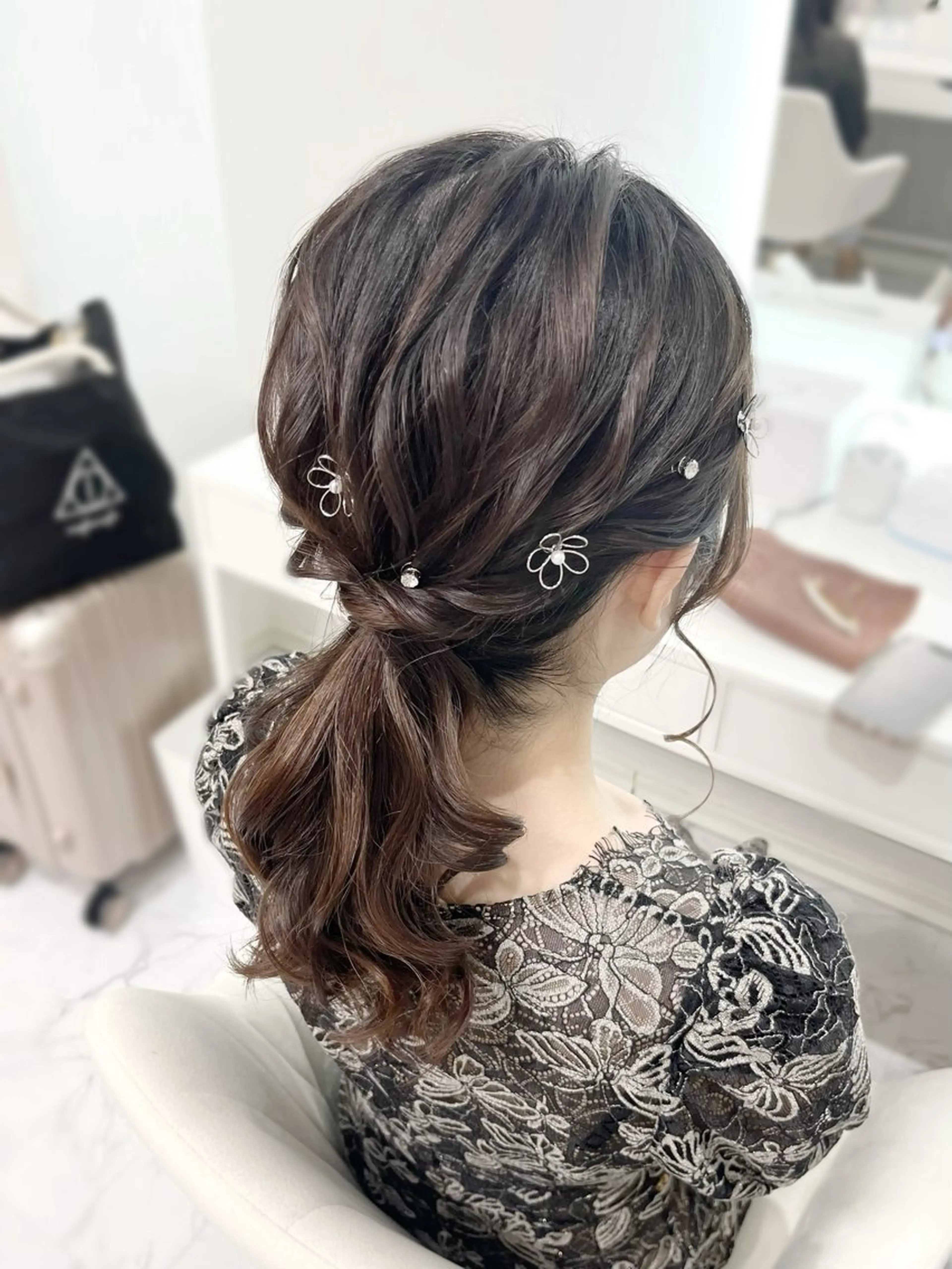 ミディアム ヘアアレンジ ヘアセット専門店 Rのヘアスタイル