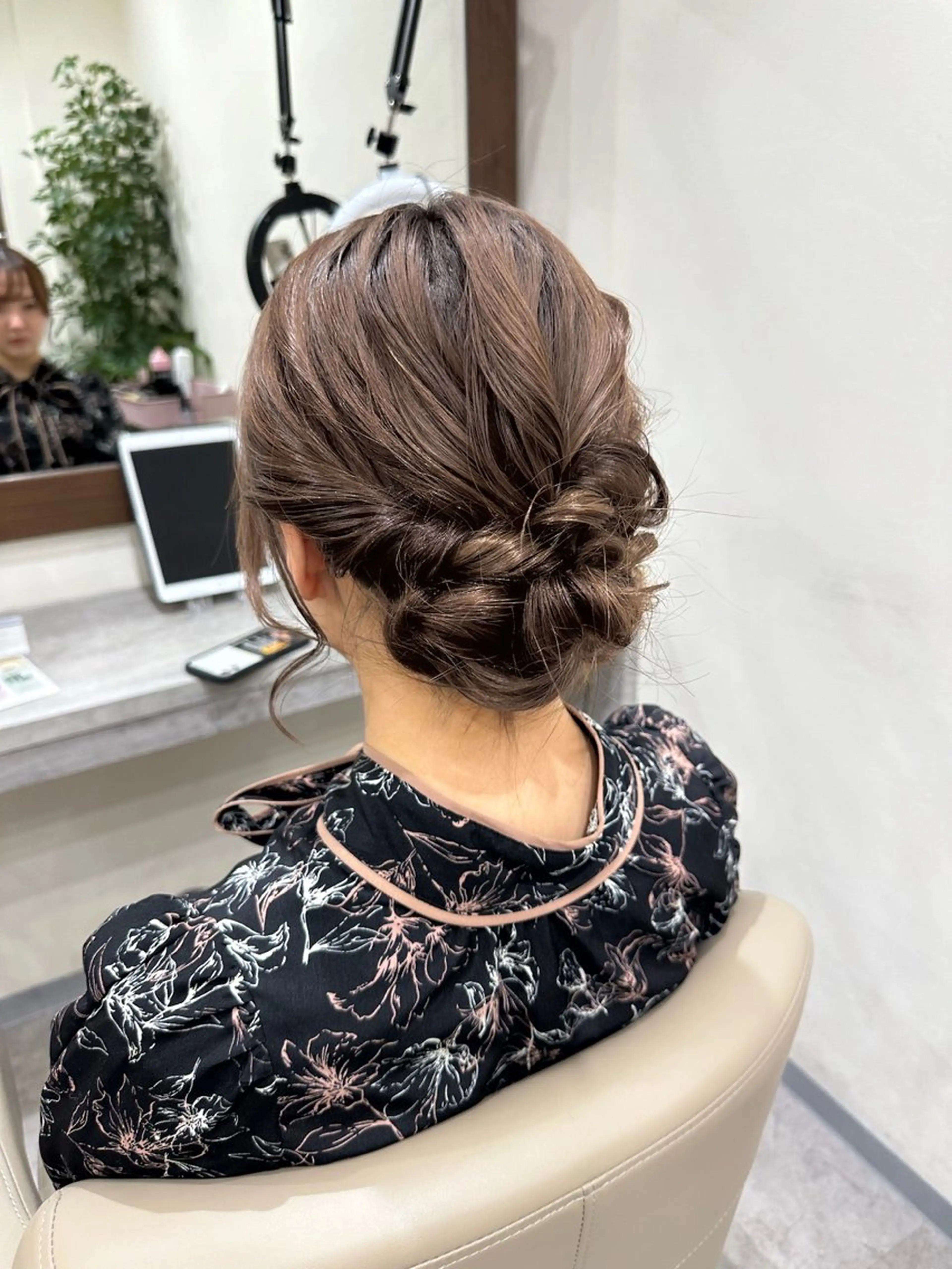 セミロング ヘアアレンジ ヘアセット 韓国風パーマ/ヘア セット/店長みづきのヘアスタイル