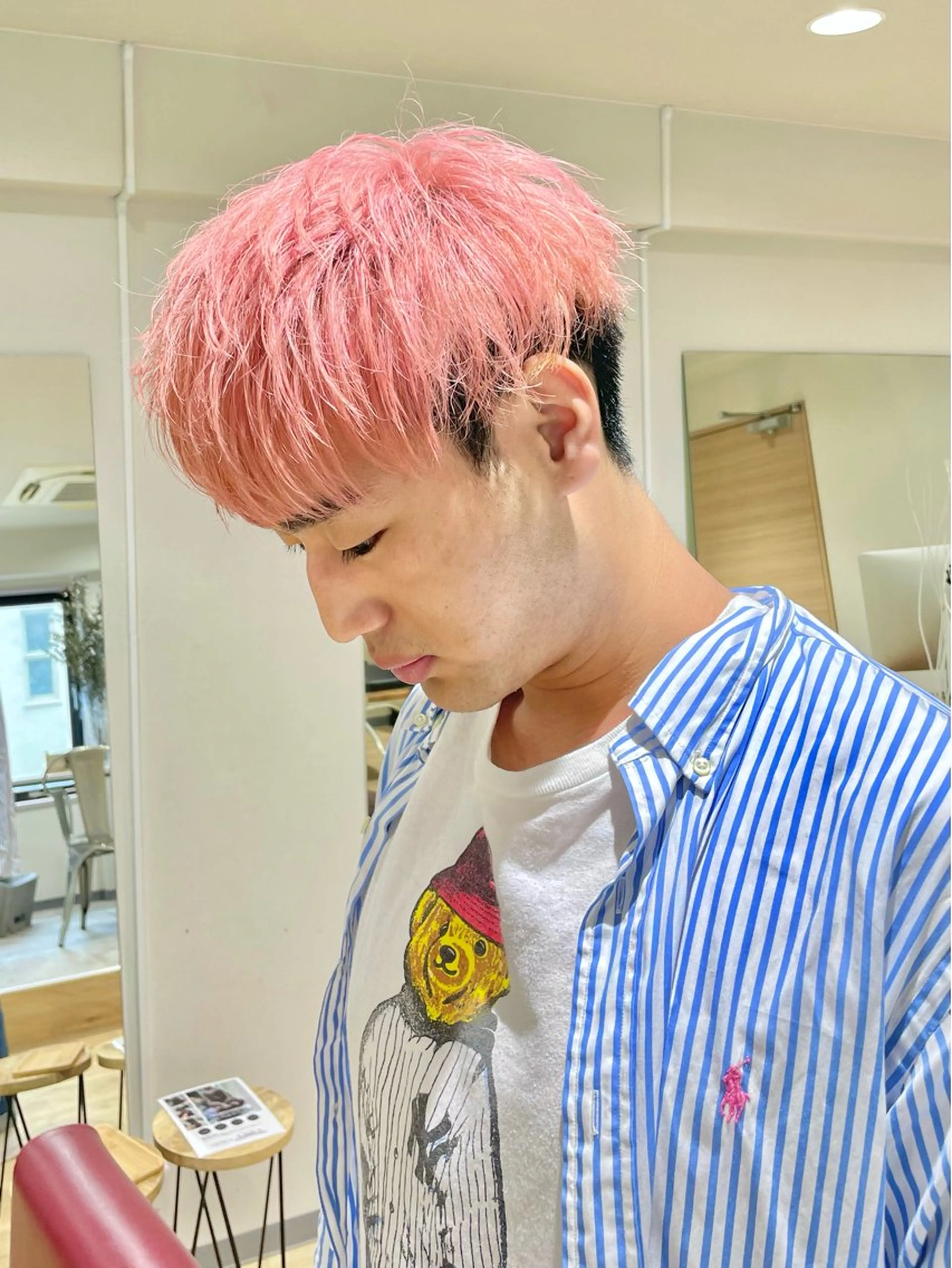 カラー メンズ エビスザキレン／メン ズ／心斎橋🌳のヘアスタイル