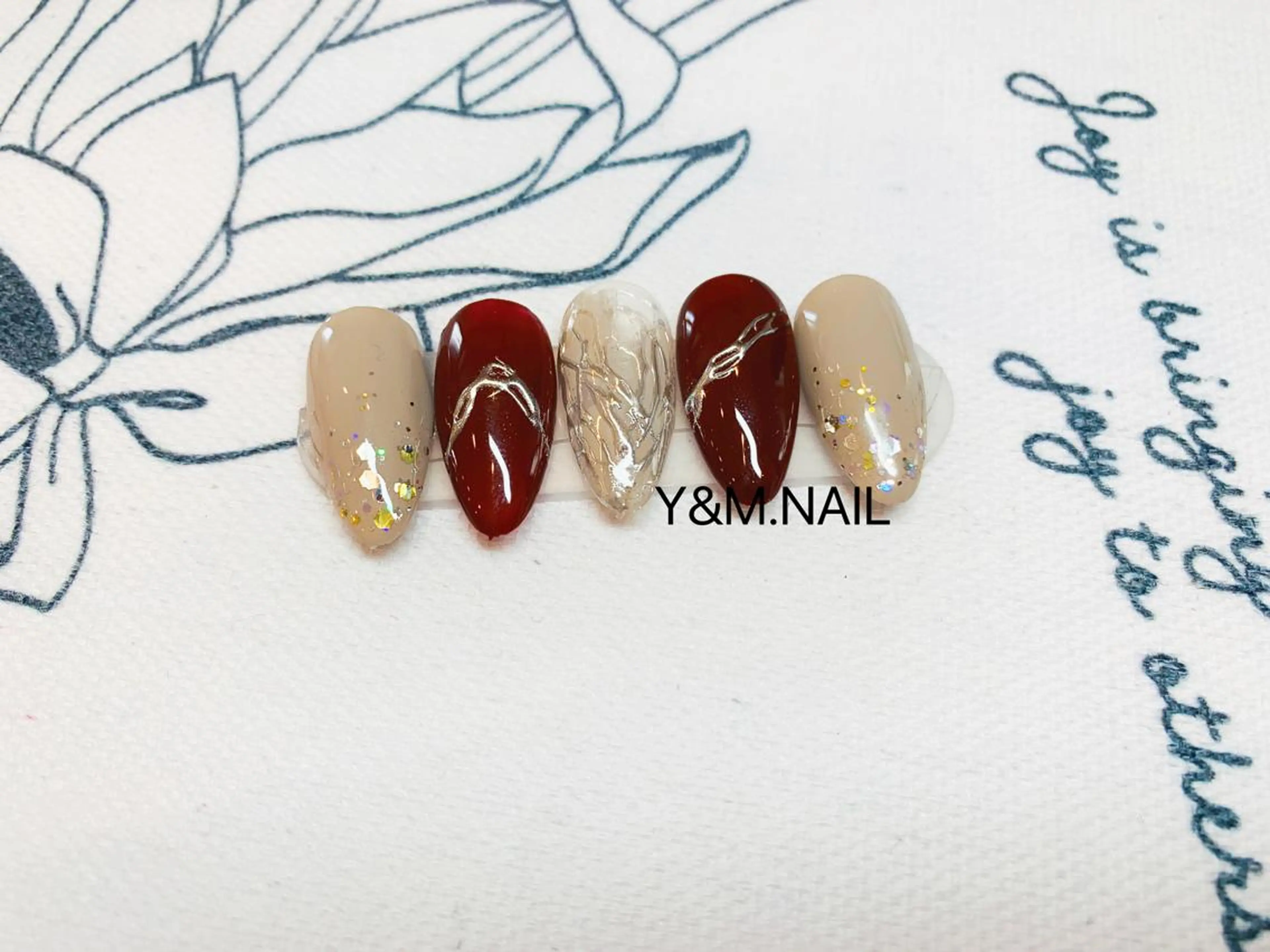 カラー ネイル アートネイル Ui_Amor (パラジェル)のネイルデザイン