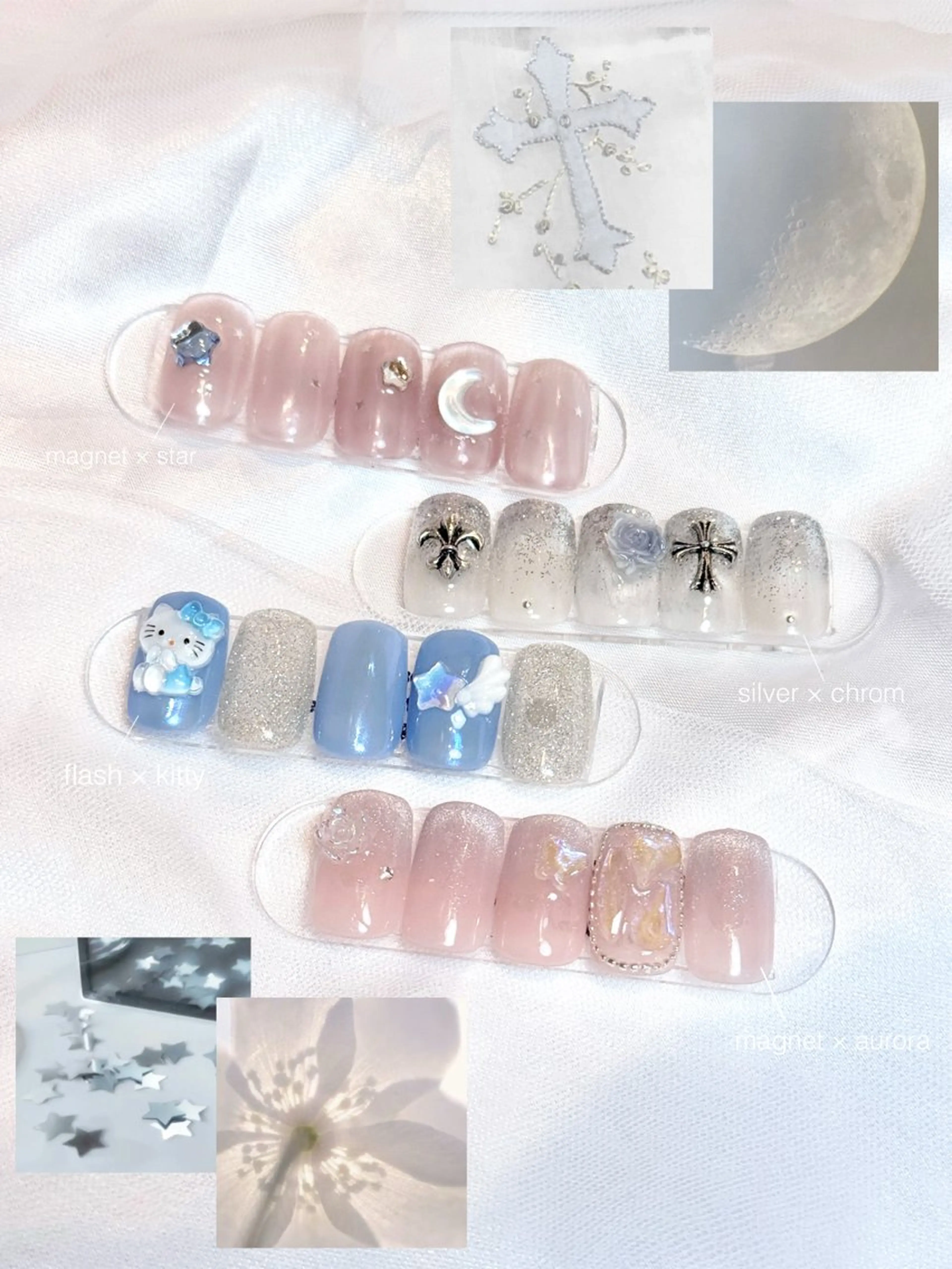 ネイル オーロラネイル フラッシュネイル ジェルネイル マグネットネイル パラジェル ハンドネイル natsuki 💫のネイルデザイン