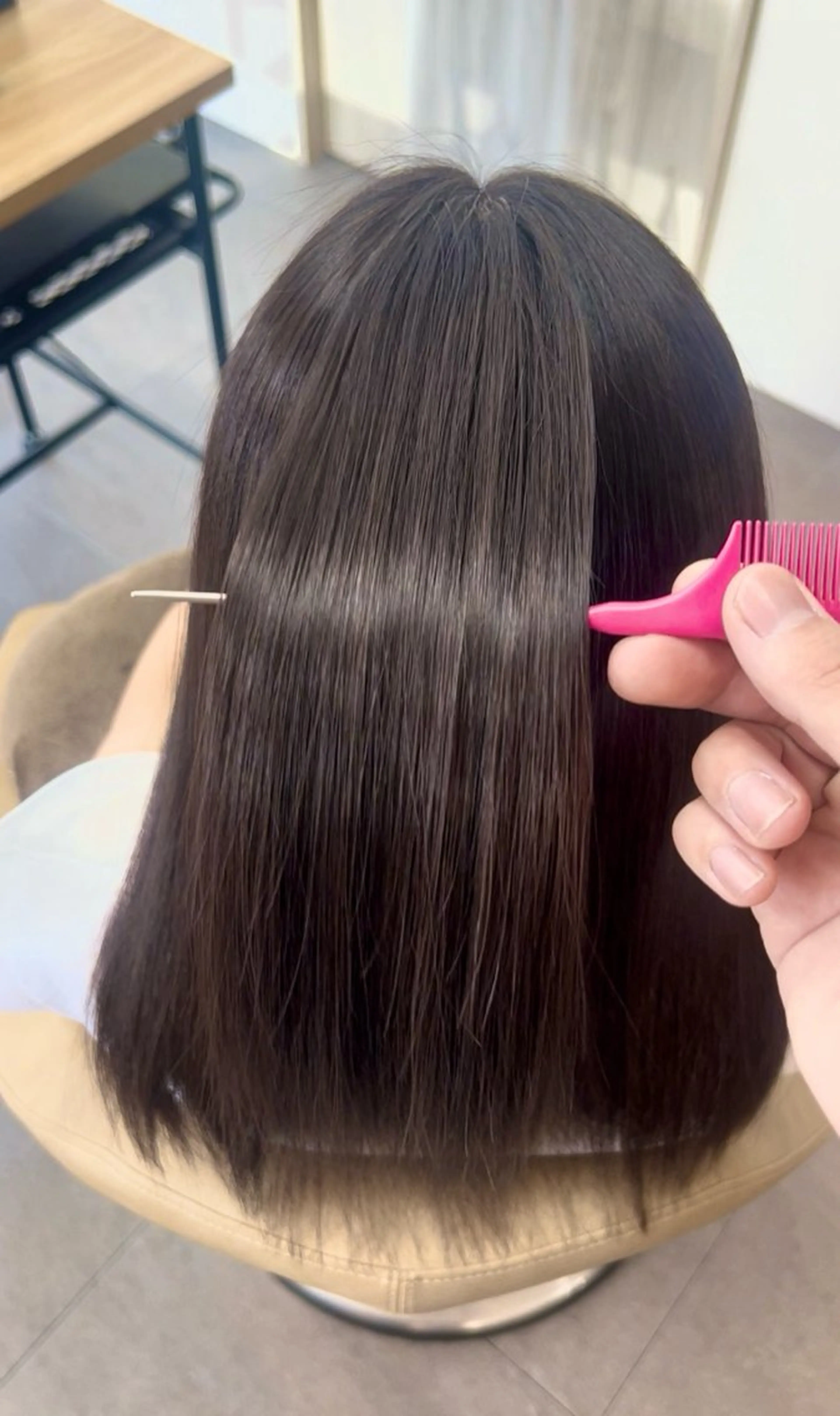 ロング 髪質改善 ロング トリートメント 縮毛矯正 トリートメント ヘッドスパ 🫧髪質改善 縮毛矯正特化🫧中西のヘアスタイル