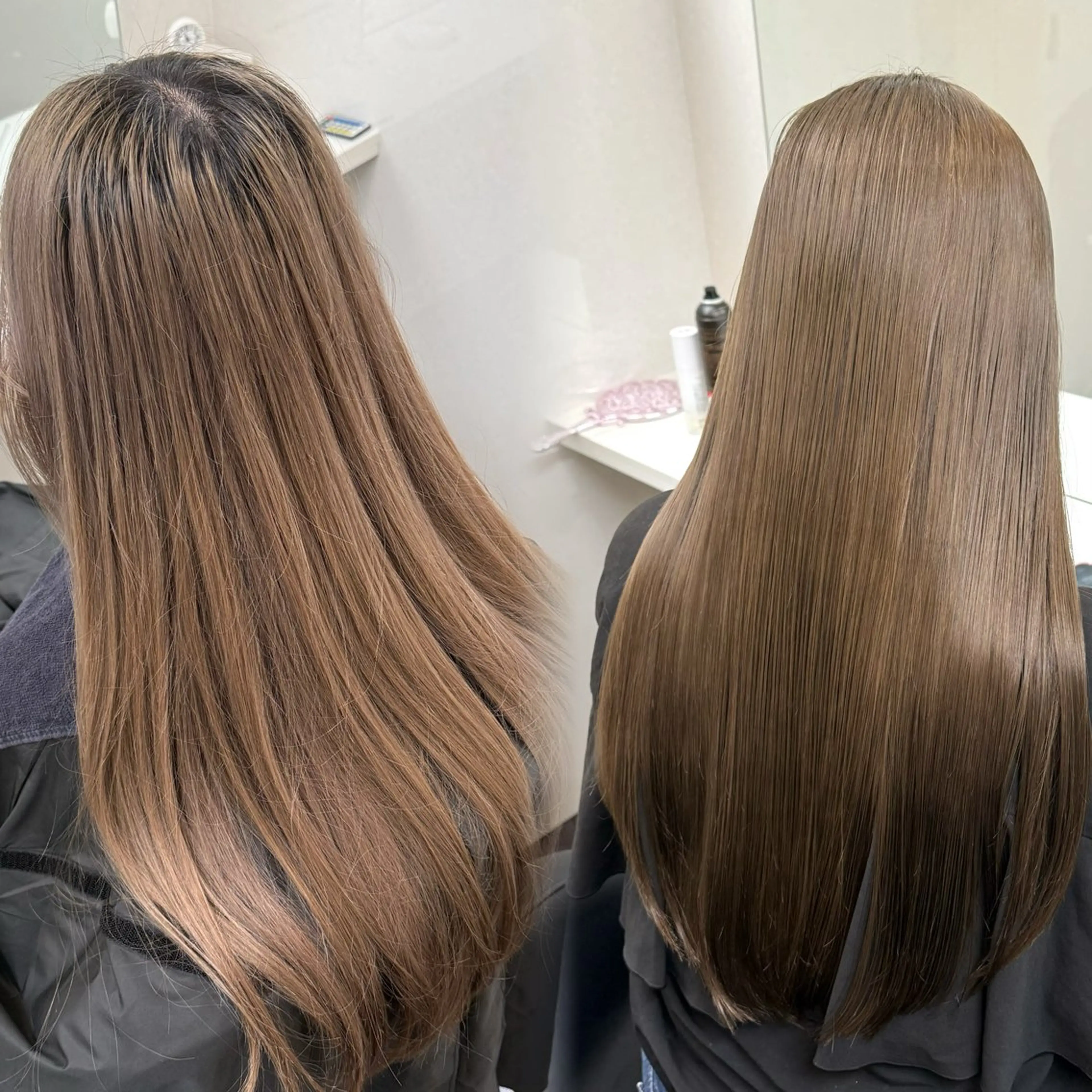 ミディアム カラー アッシュ ベージュカラー ブリーチ ブルーカラー ブルーアッシュ ヘアカラー トリートメント ケアブリーチ/ 髪質改善/上質艶髪のヘアスタイル