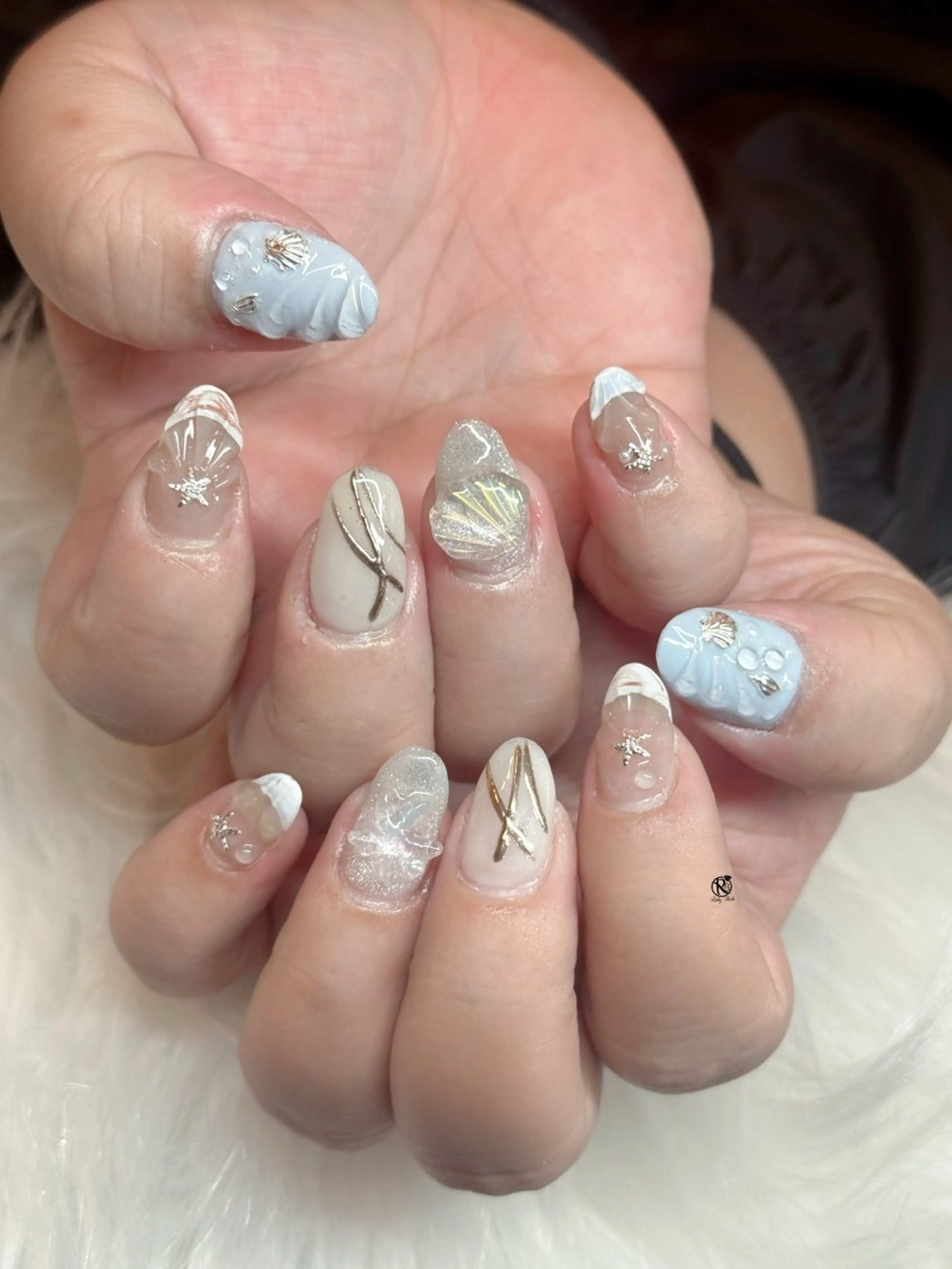 ネイル ボルドー ブラウン チークネイル ドット フットネイル ハンドネイル チェリネイルサロン 霞ヶ関のネイルデザイン